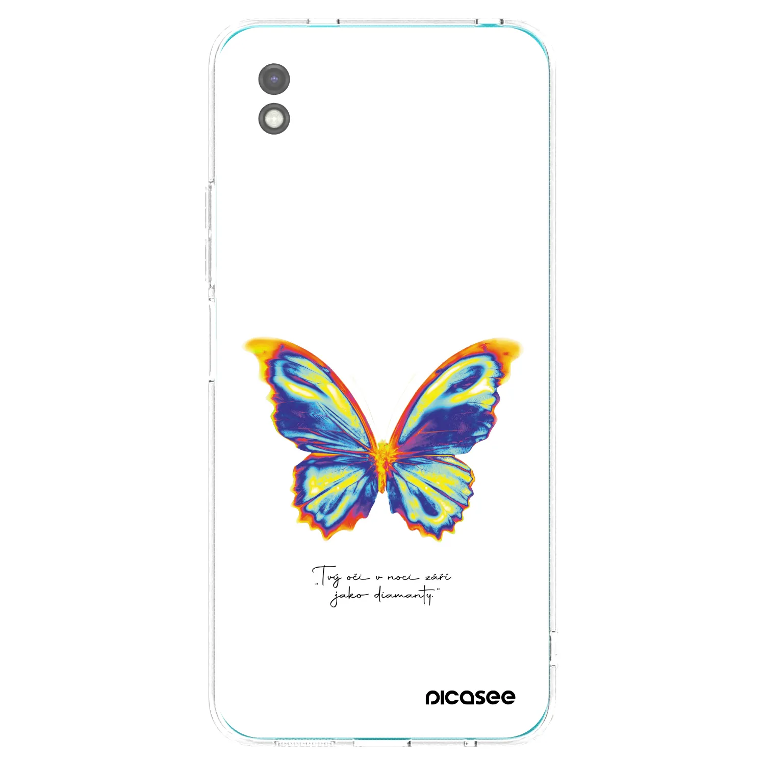 Picasee Xiaomi Redmi 9A Hülle - Schwarzes Silikon - Diamanty White