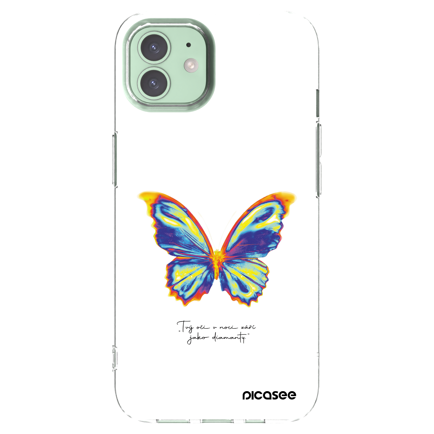 Picasee Apple iPhone 12 Pro Hülle - Transparentes Silikon - Diamanty White