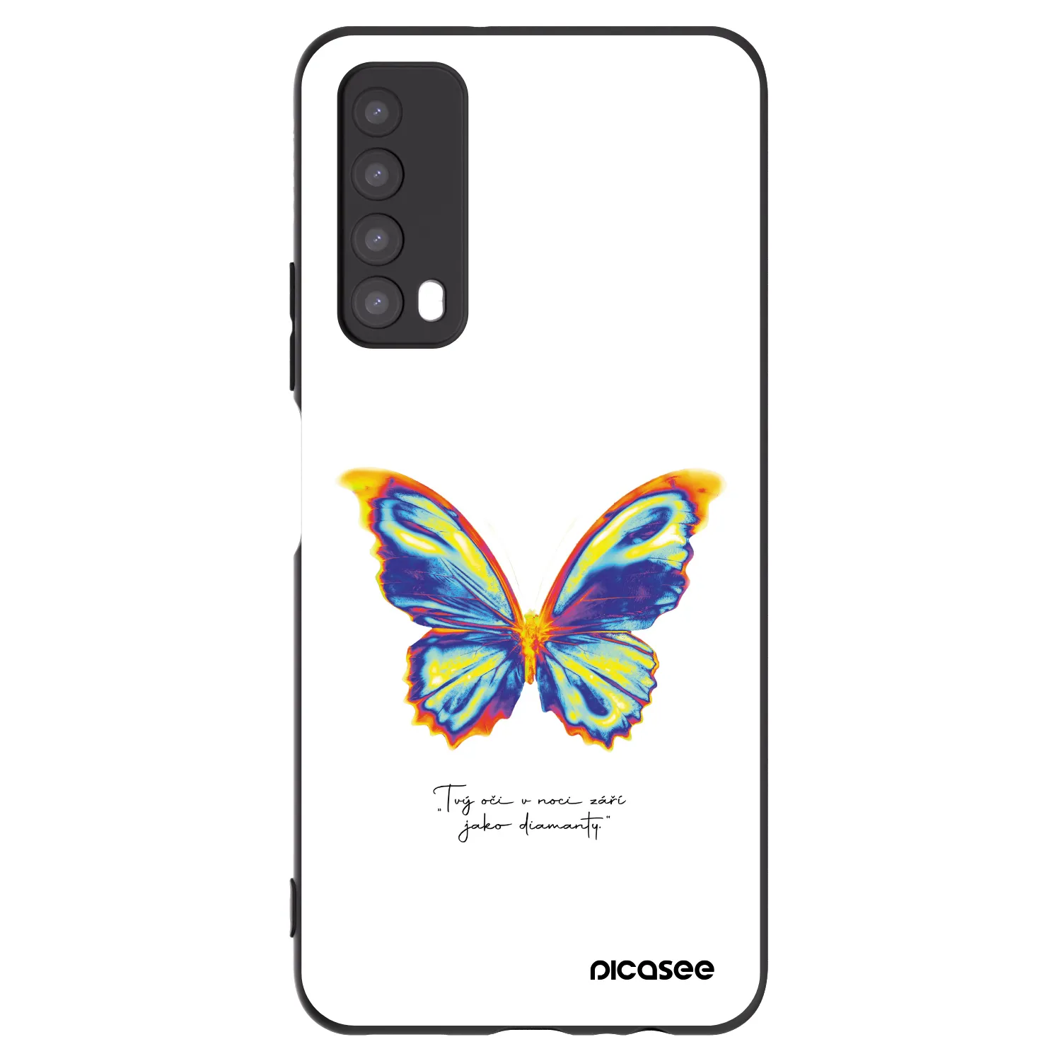 Picasee Huawei P Smart 2021 Hülle - Schwarzes Silikon - Diamanty White
