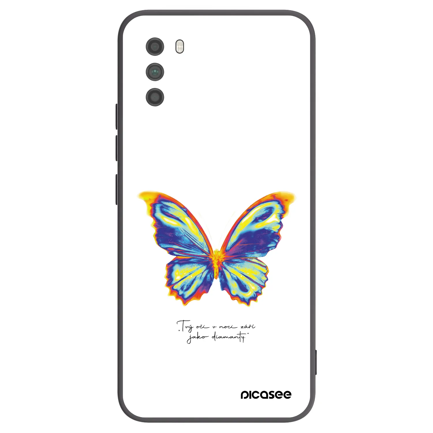 Picasee Xiaomi Poco M3 Hülle - Schwarzes Silikon - Diamanty White
