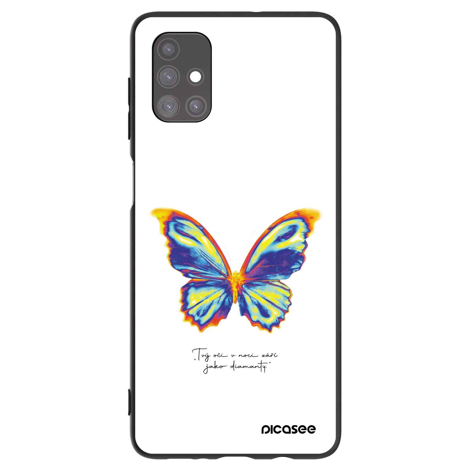 Picasee Samsung Galaxy M51 M515F Hülle - Schwarzes Silikon - Diamanty White