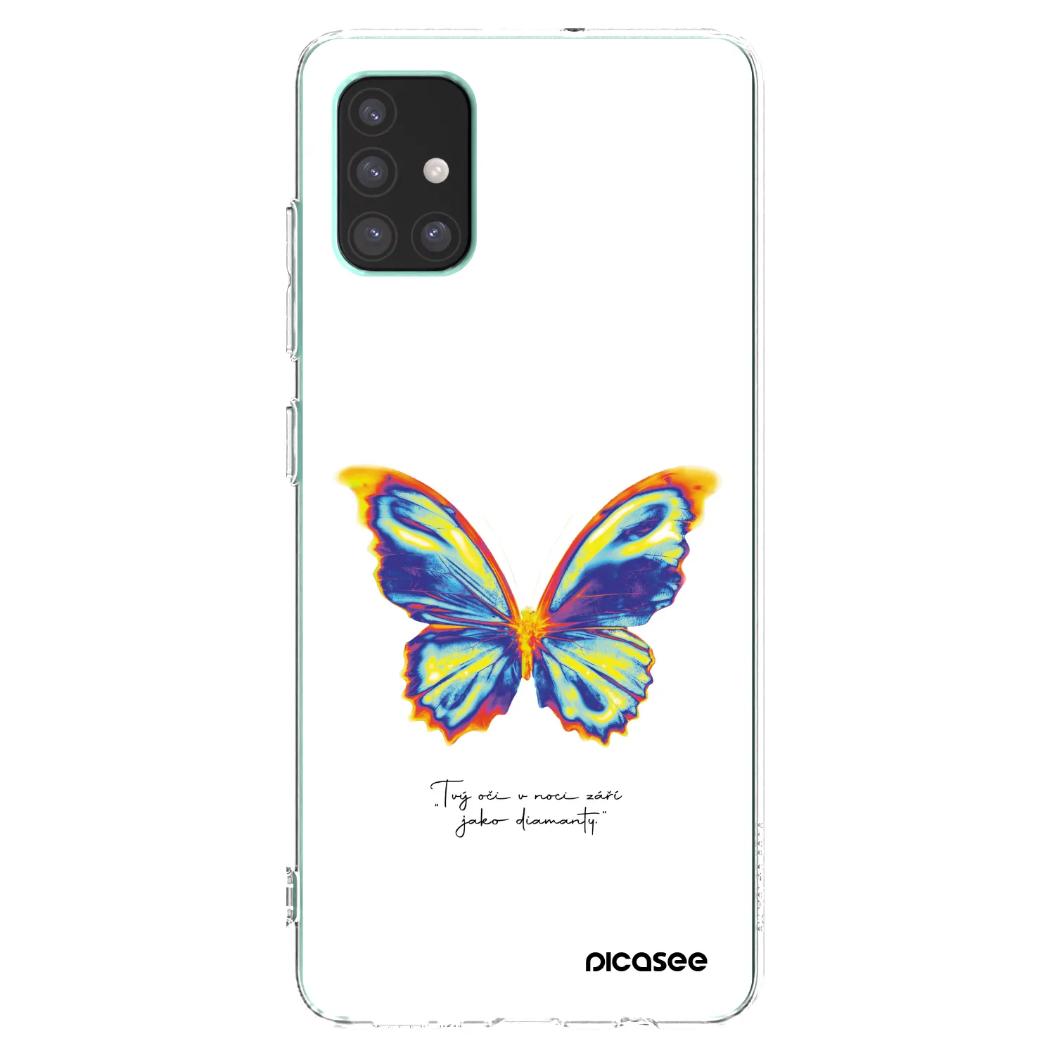 Picasee Samsung Galaxy M51 M515F Hülle - Transparentes Silikon - Diamanty White