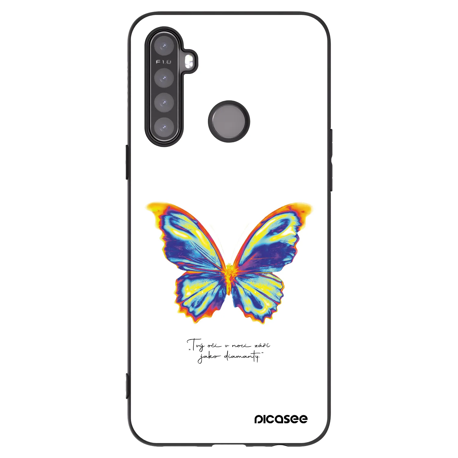 Picasee Realme 6i Hülle - Schwarzes Silikon - Diamanty White