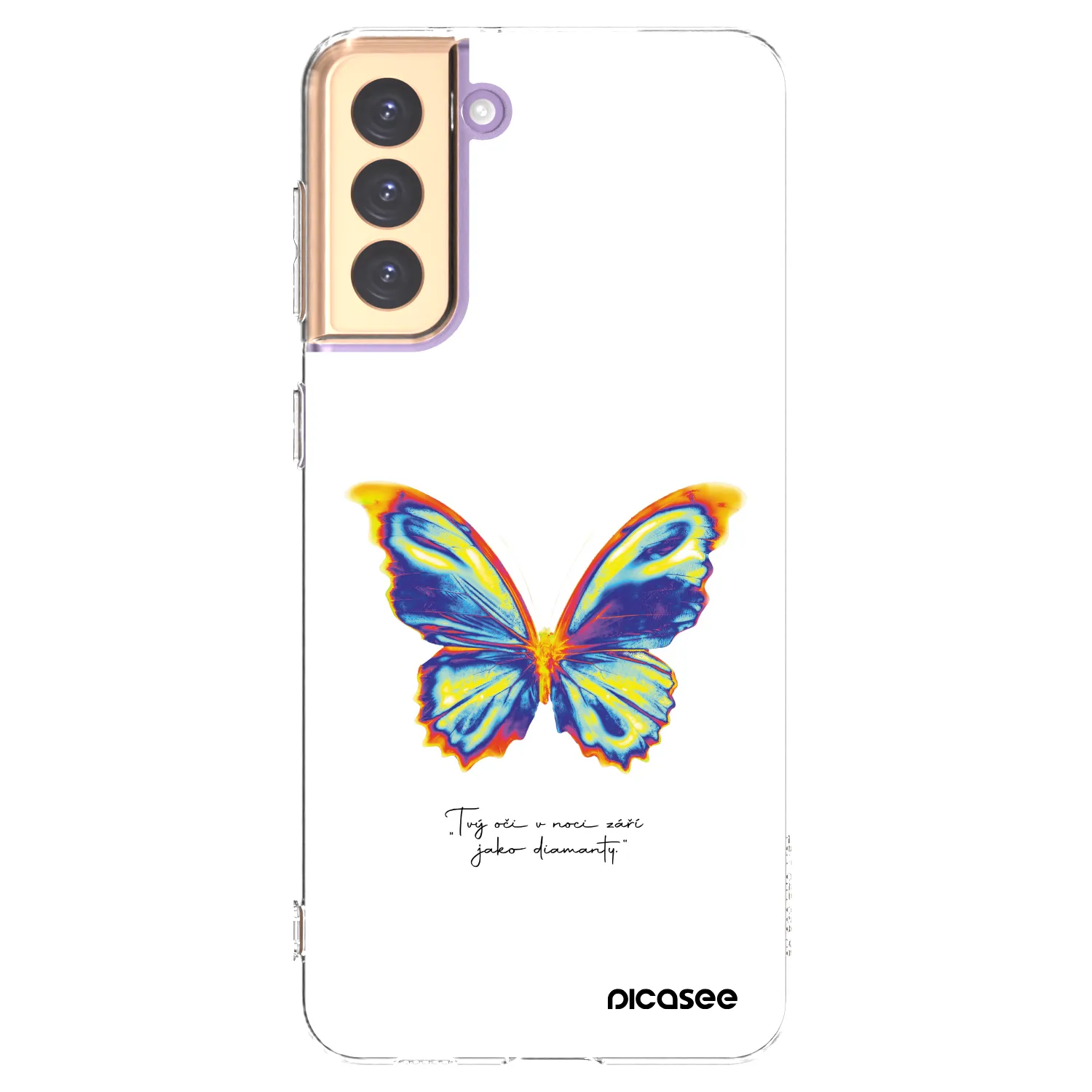 Picasee Samsung Galaxy S21+ 5G G996F Hülle - Transparentes Silikon - Diamanty White