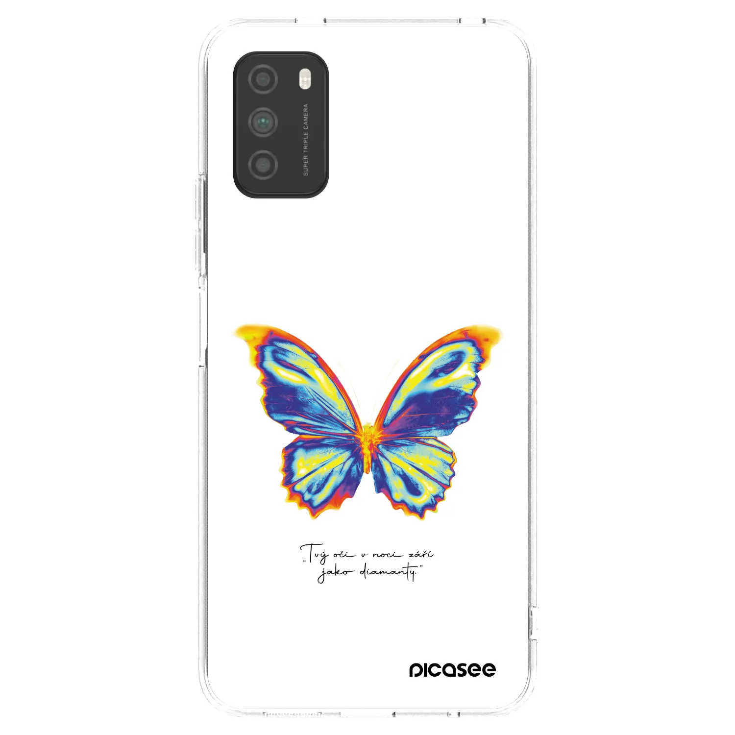 Picasee Xiaomi Poco M3 Hülle - Transparentes Silikon - Diamanty White