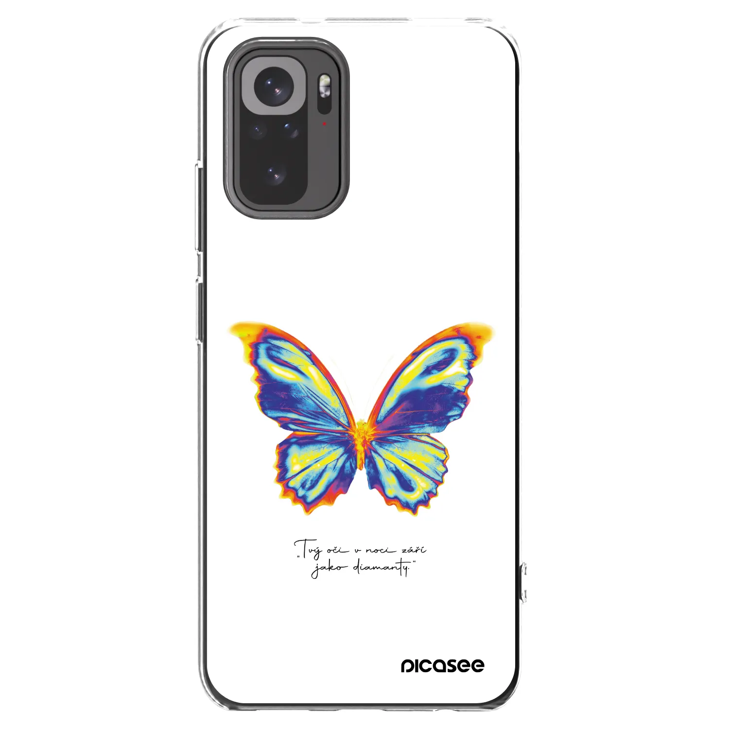 Picasee Xiaomi Redmi Note 10 Hülle - Transparentes Silikon - Diamanty White