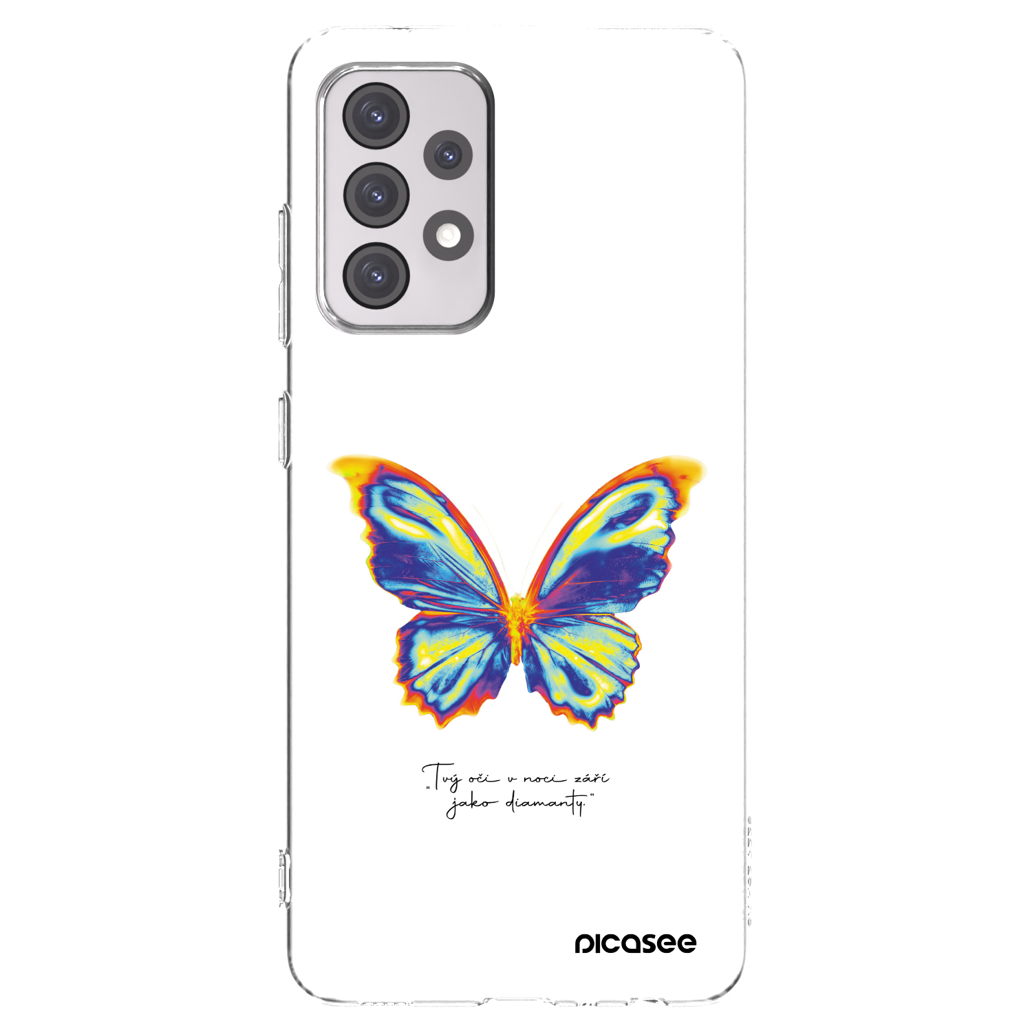 Picasee Samsung Galaxy A52 5G A525F Hülle - Transparentes Silikon - Diamanty White