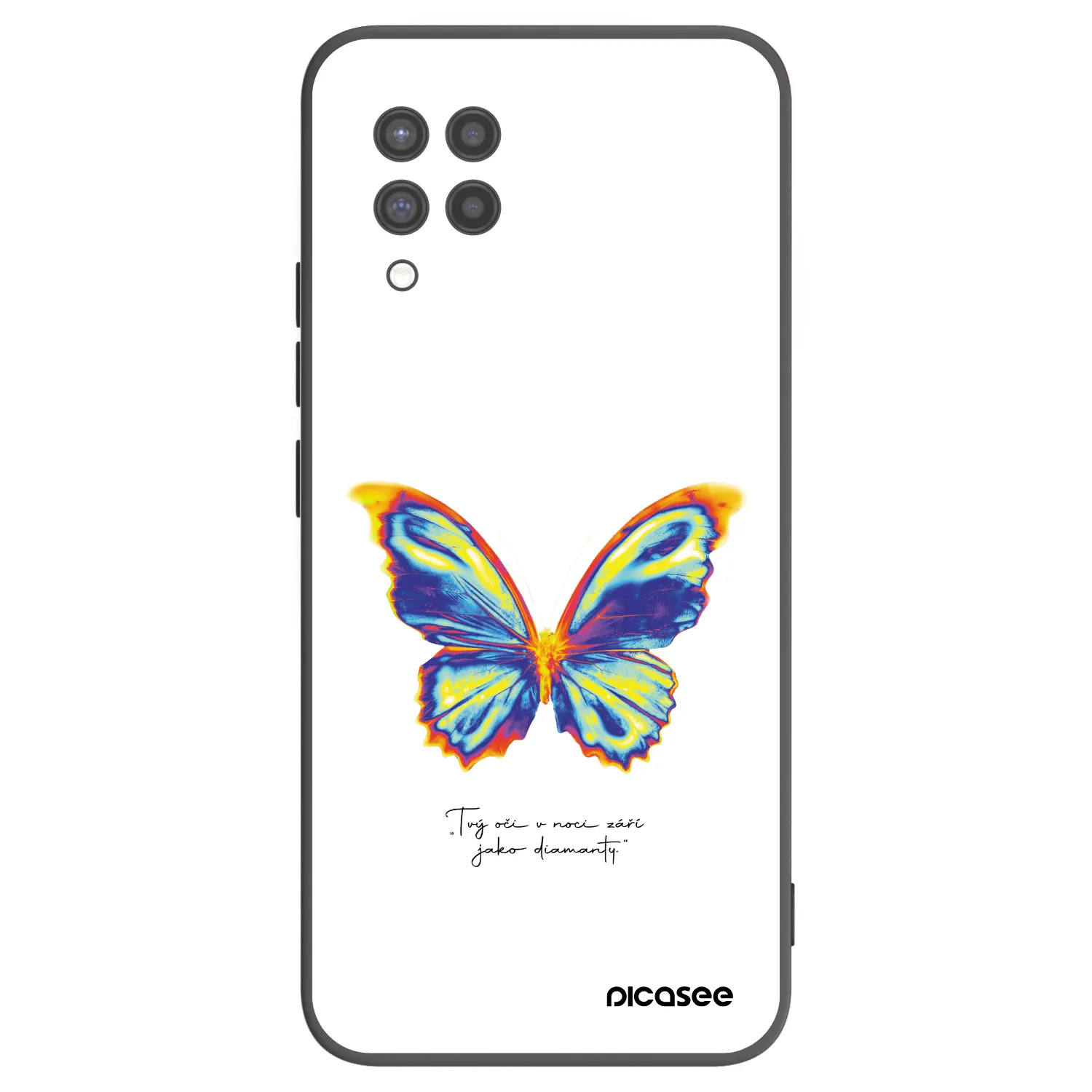 Picasee Samsung Galaxy A42 A426B Hülle - Schwarzes Silikon - Diamanty White