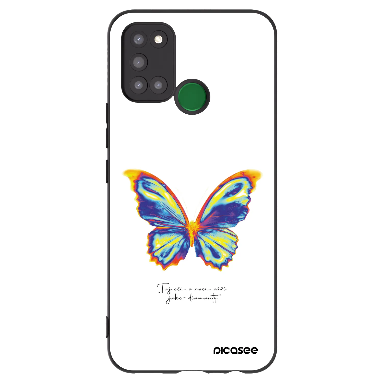 Picasee Realme 7i Hülle - Schwarzes Silikon - Diamanty White