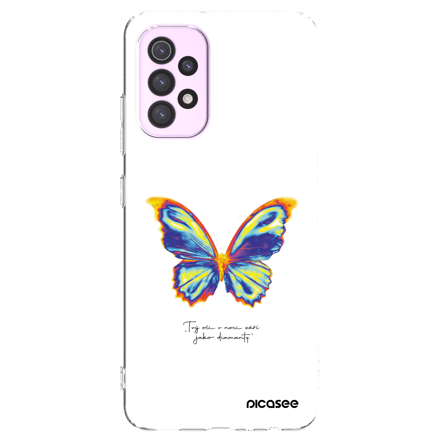 Picasee Samsung Galaxy A32 5G A326B Hülle - Transparentes Silikon - Diamanty White