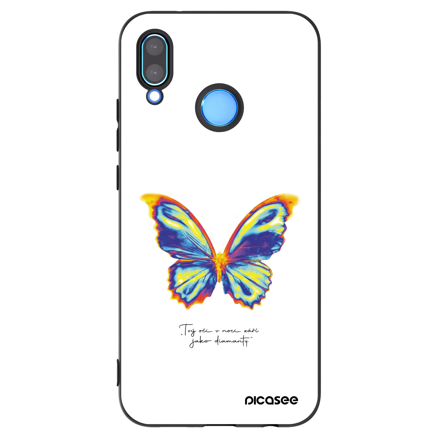 Picasee Huawei P20 Lite Hülle - Schwarzes Silikon - Diamanty White