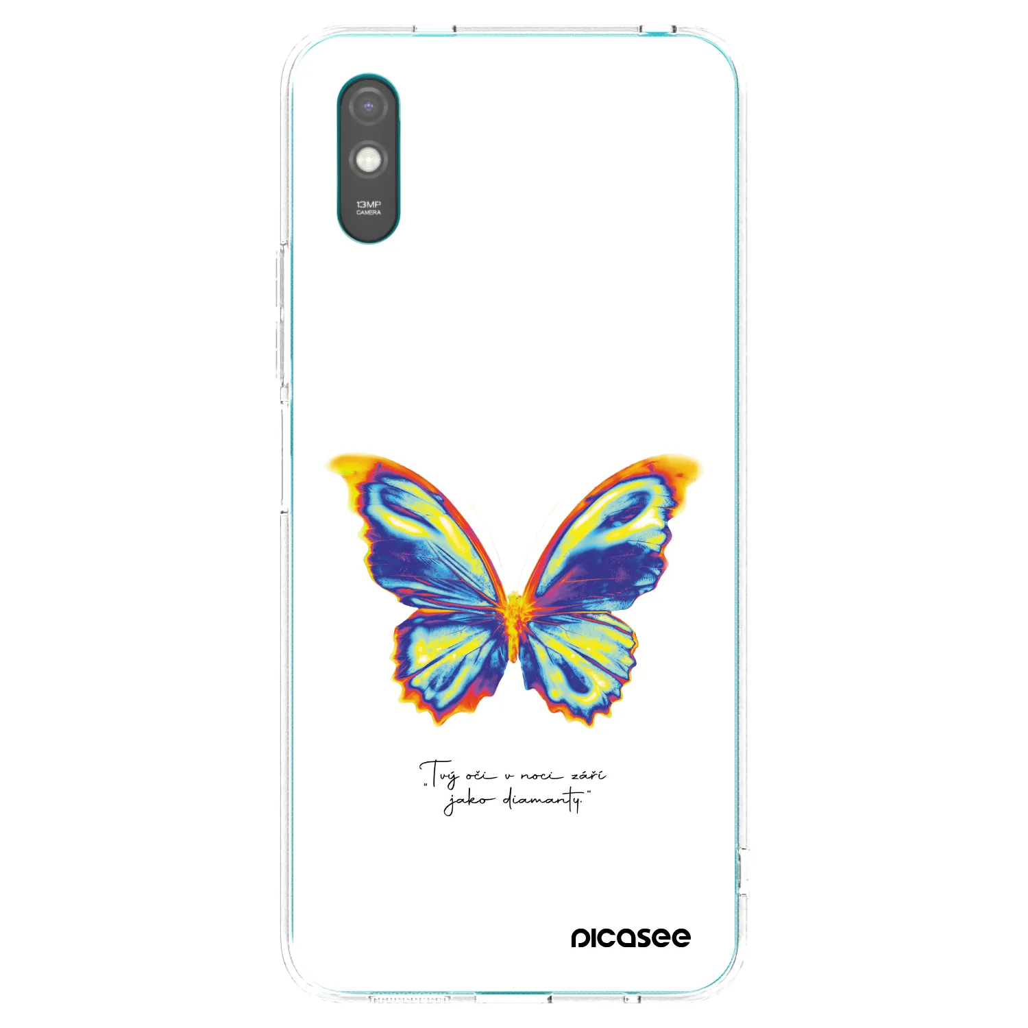 Picasee Xiaomi Redmi 9AT Hülle - Transparentes Silikon - Diamanty White