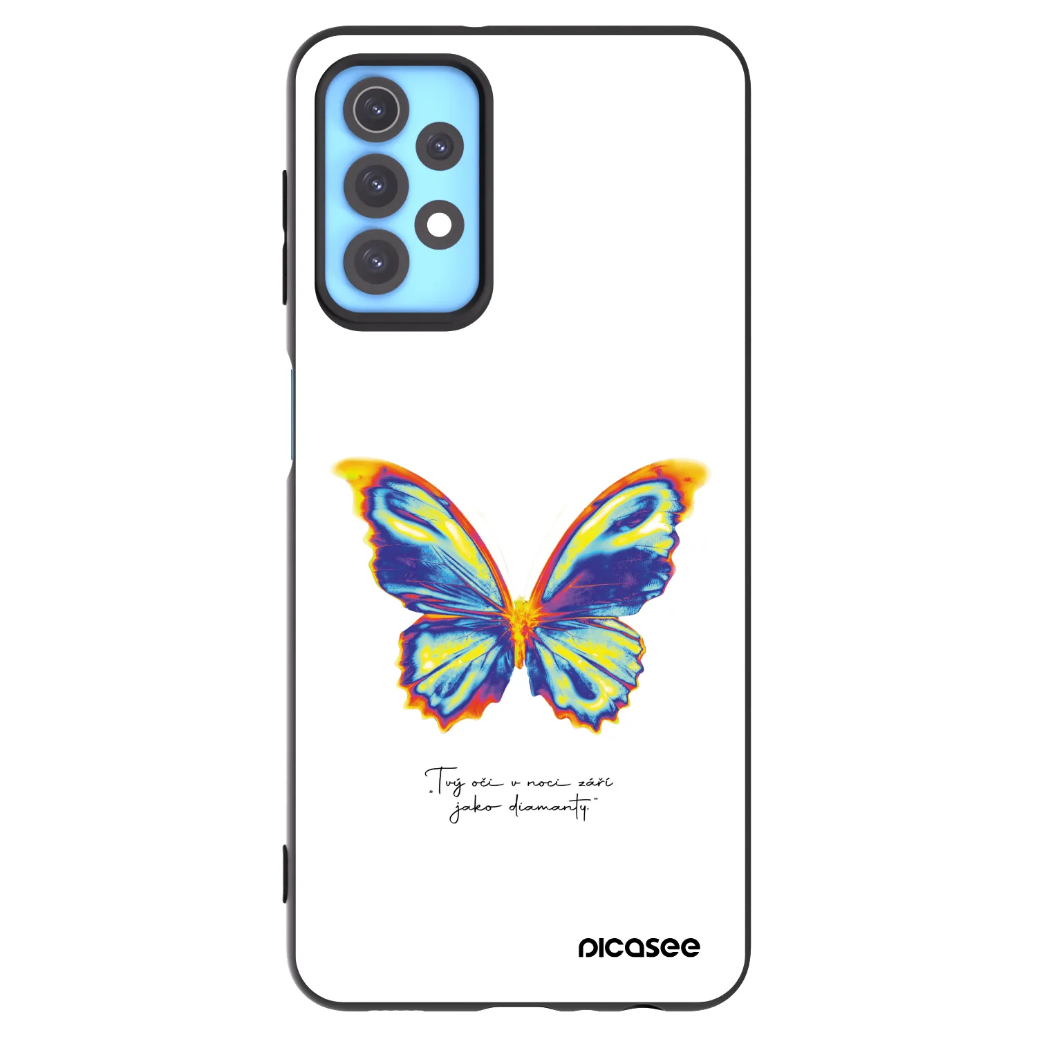 Picasee Samsung Galaxy A32 4G SM-A325F Hülle - Schwarzes Silikon - Diamanty White