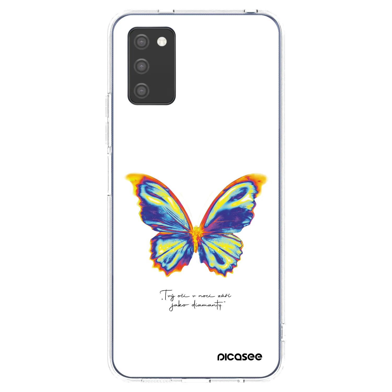 Picasee Samsung Galaxy A02s A025G Hülle - Transparentes Silikon - Diamanty White