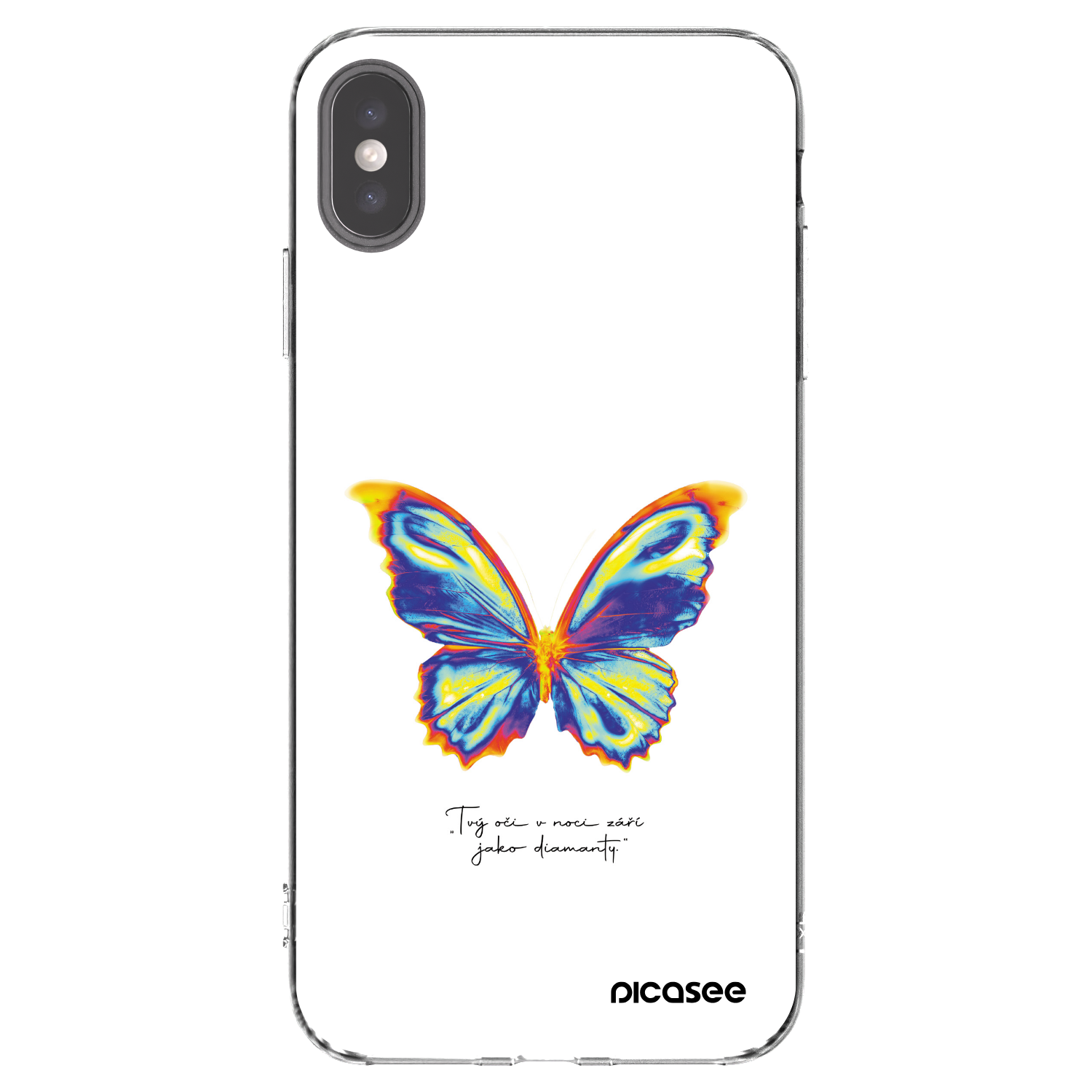 Picasee Apple iPhone XS Max Hülle - Transparentes Silikon - Diamanty White
