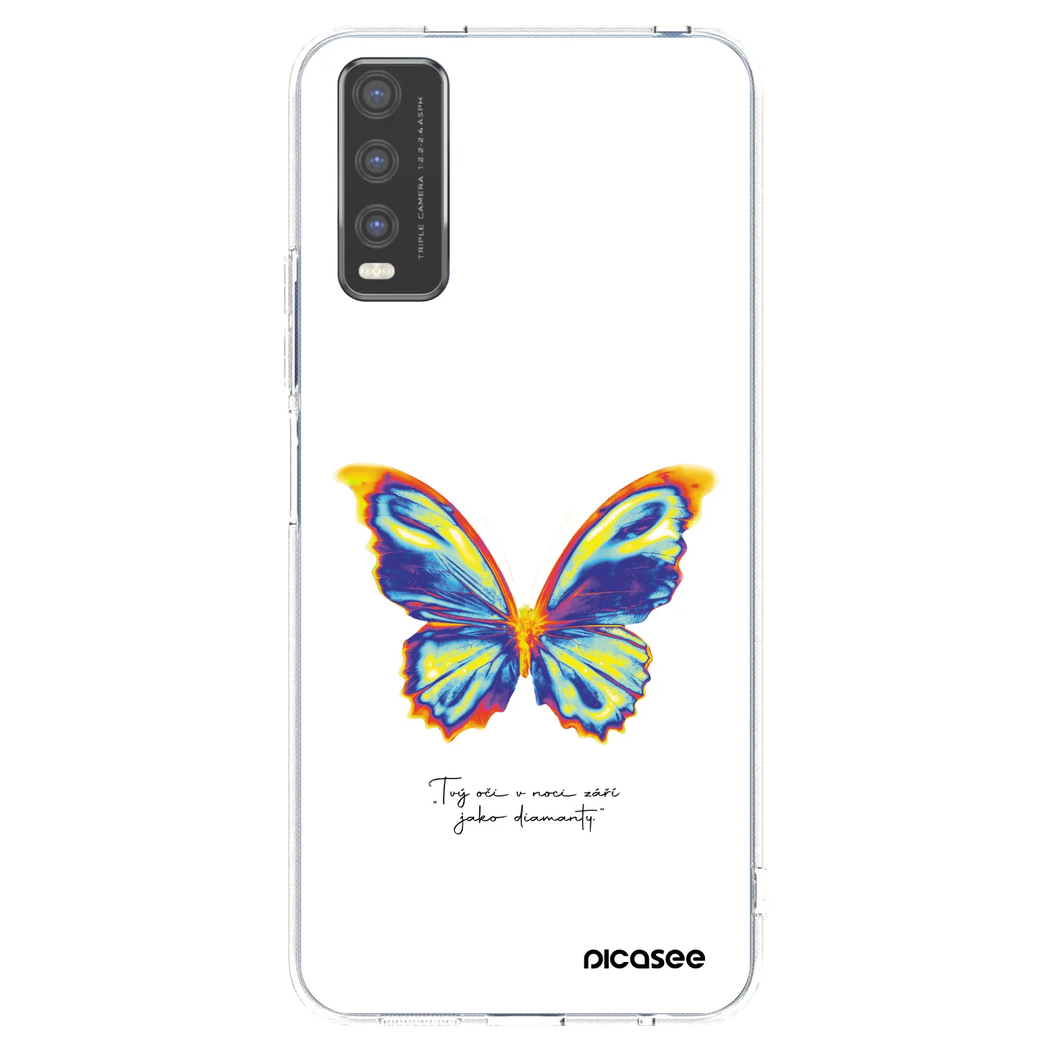 Picasee Vivo Y20s Hülle - Transparentes Silikon - Diamanty White