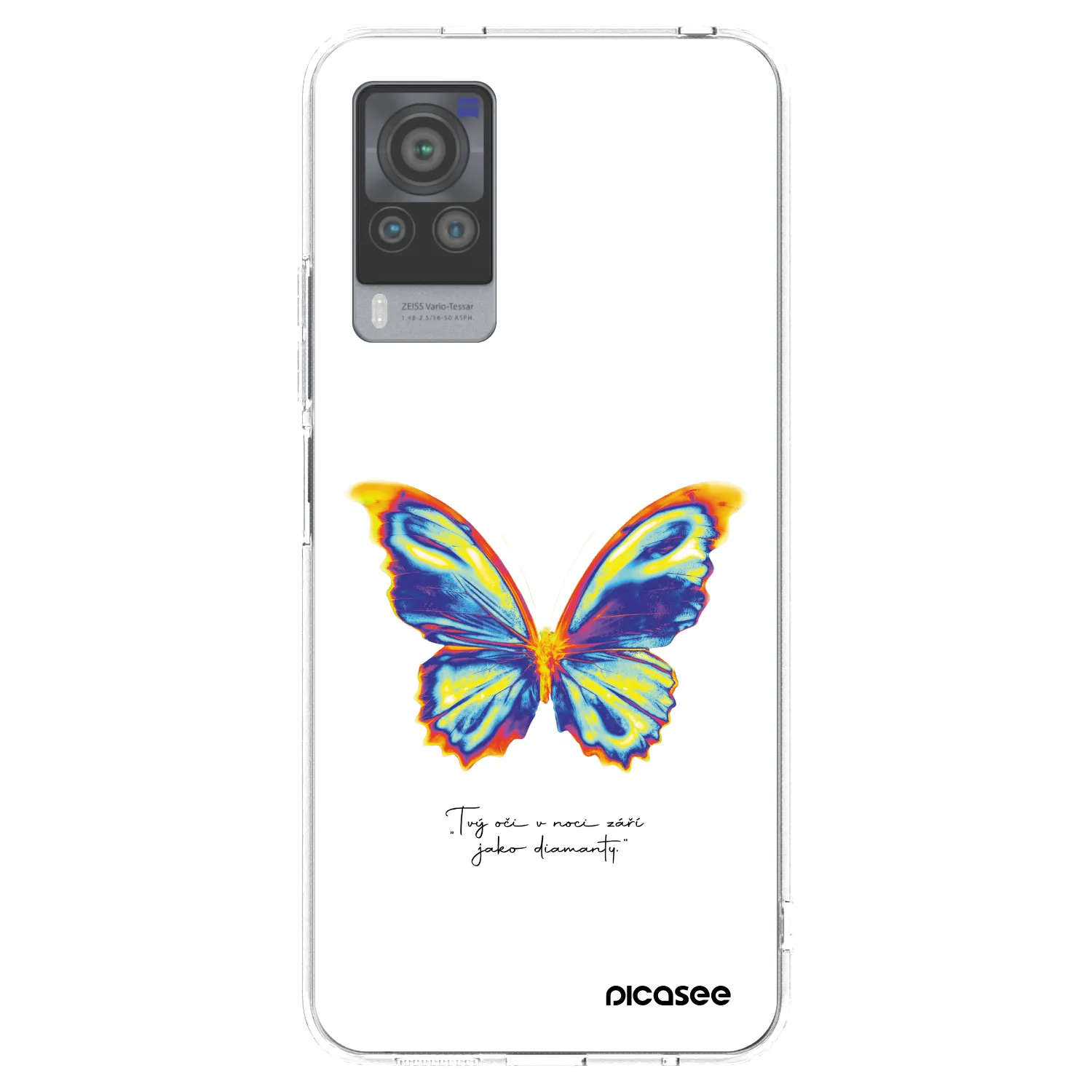Picasee Vivo X60 Pro 5G Hülle - Transparentes Silikon - Diamanty White