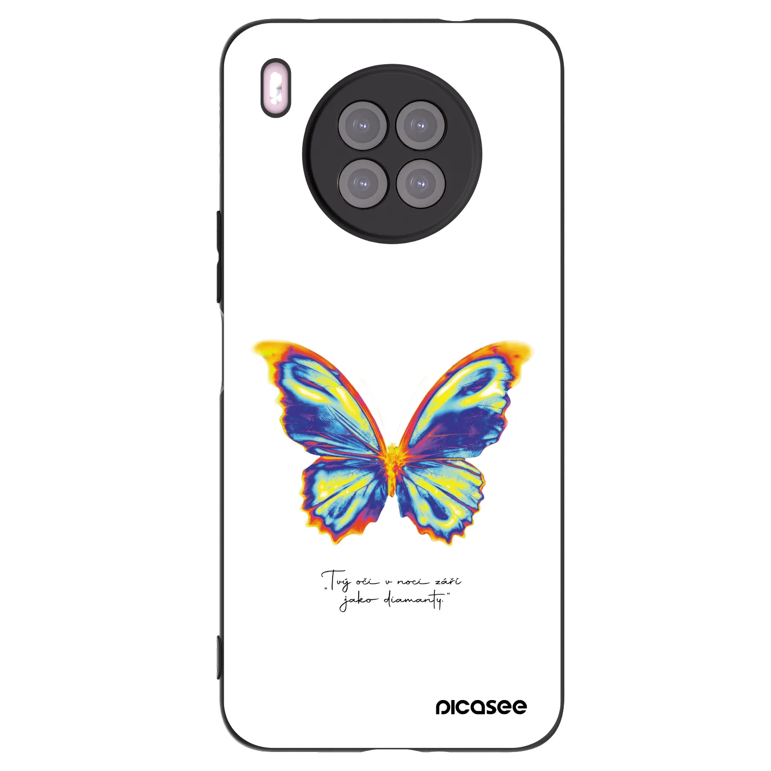 Picasee Huawei Nova 8i Hülle - Schwarzes Silikon - Diamanty White
