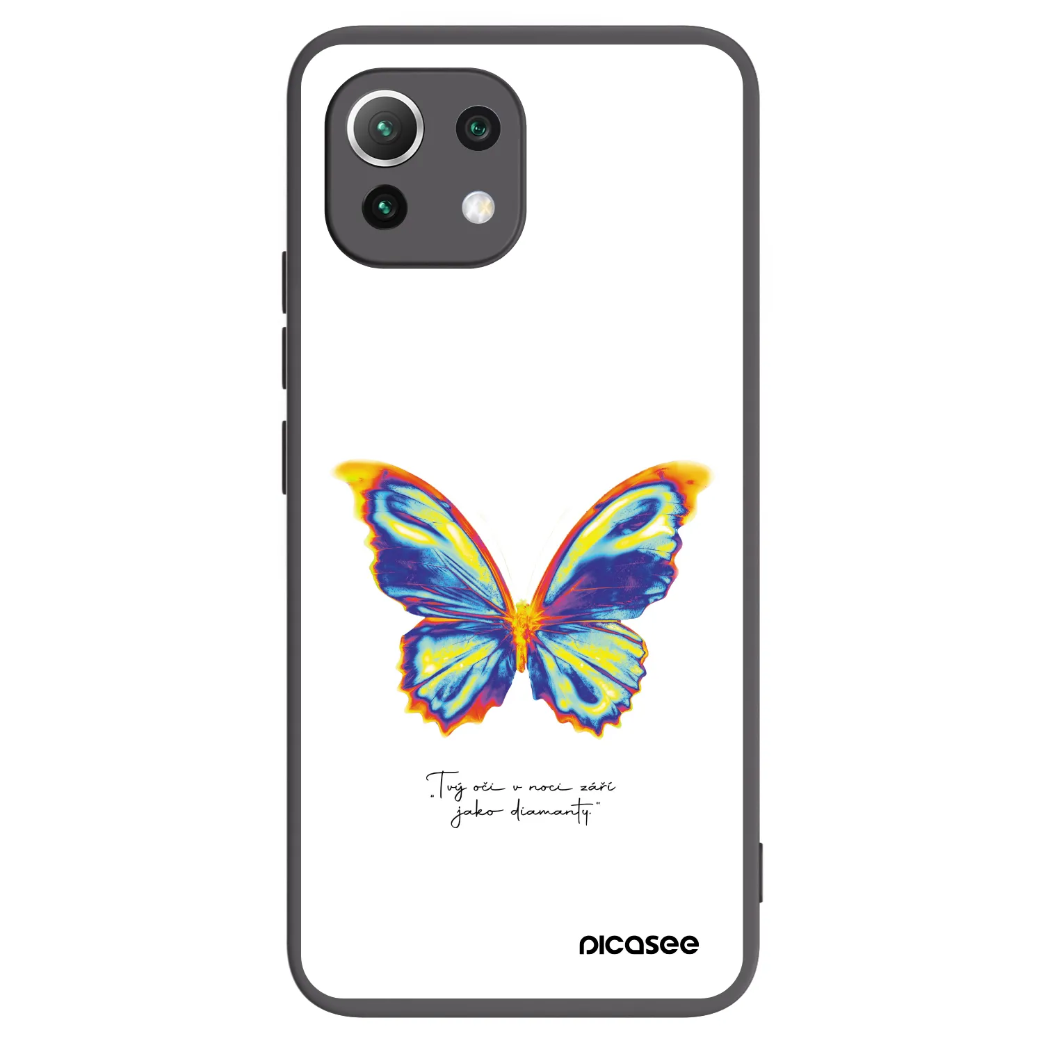 Picasee Xiaomi 11 Lite 5G NE Hülle - Schwarzes Silikon - Diamanty White