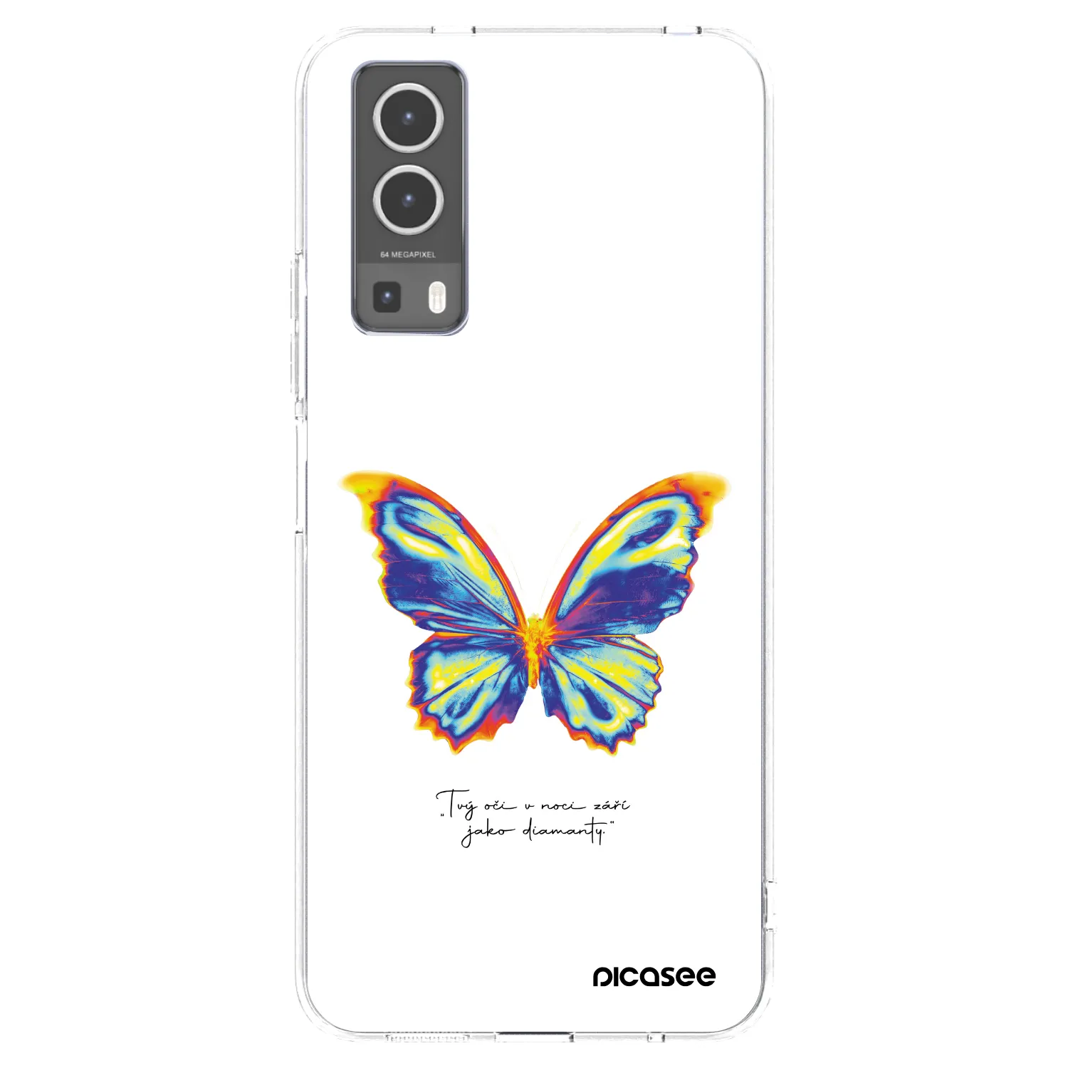 Picasee Vivo Y72 5G Hülle - Transparentes Silikon - Diamanty White