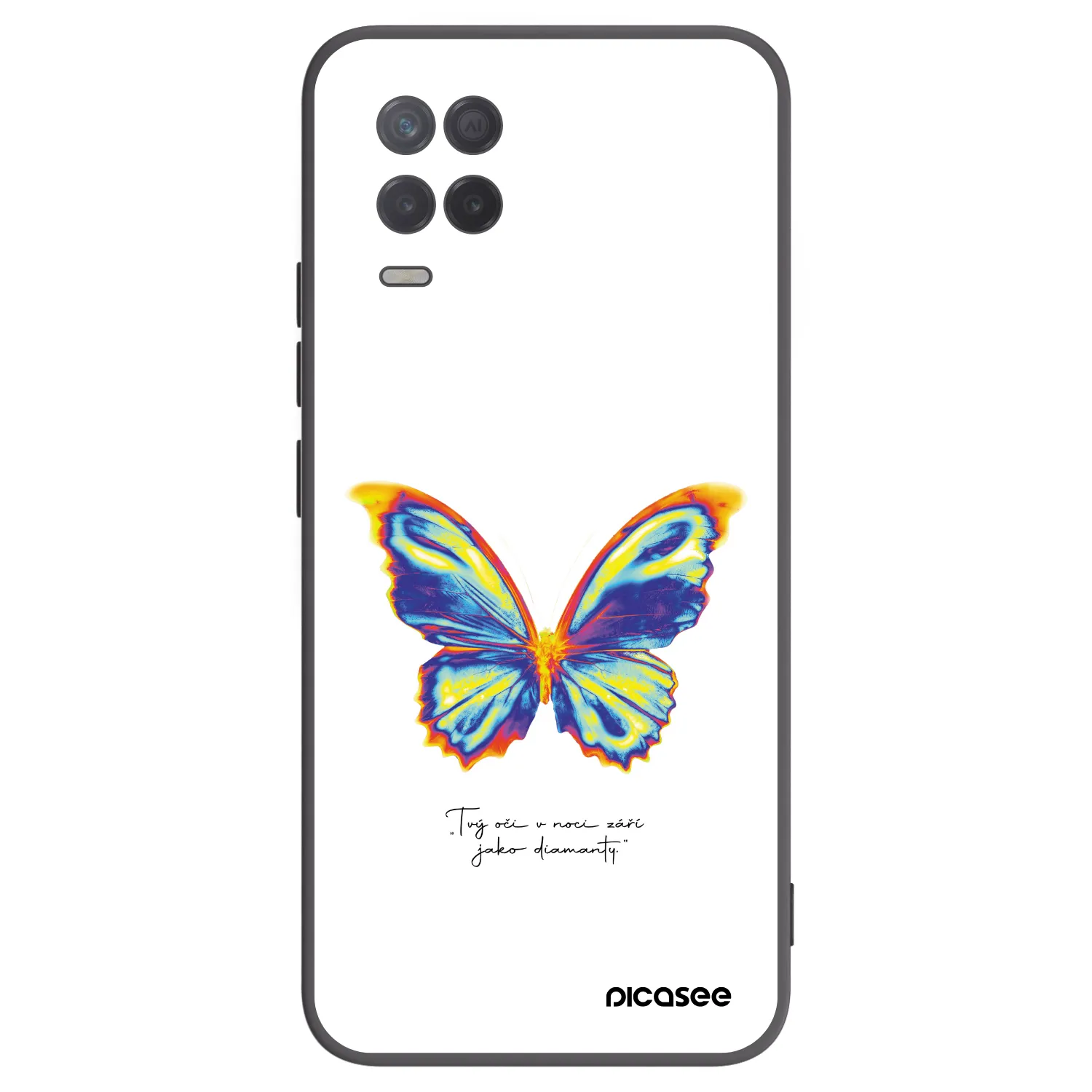 Picasee Realme 8 5G Hülle - Schwarzes Silikon - Diamanty White