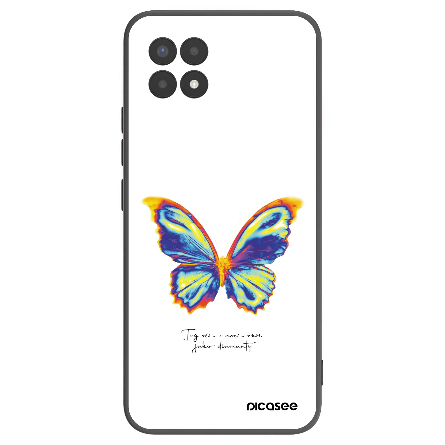 Picasee Realme 8i Hülle - Schwarzes Silikon - Diamanty White