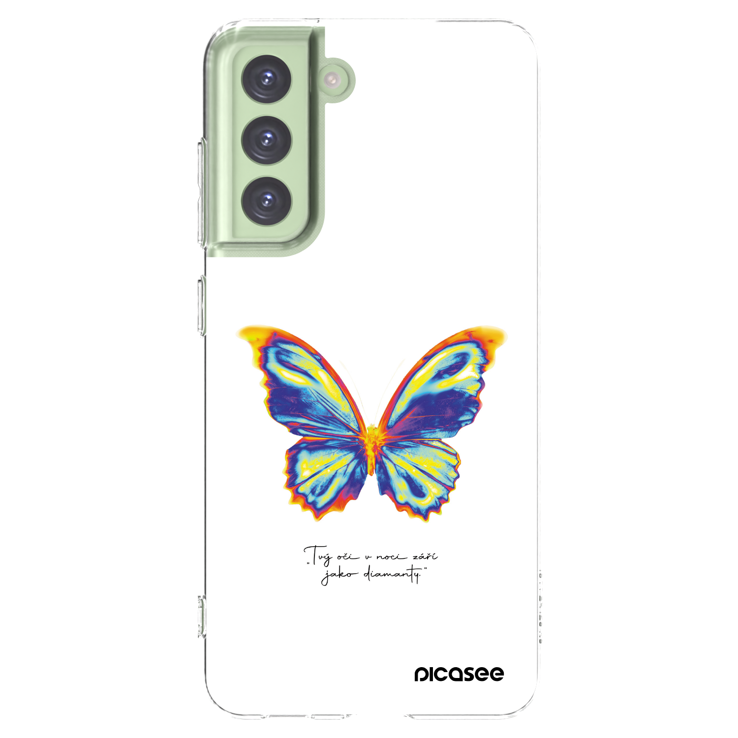 Picasee Samsung Galaxy S21 FE 5G Hülle - Transparentes Silikon - Diamanty White