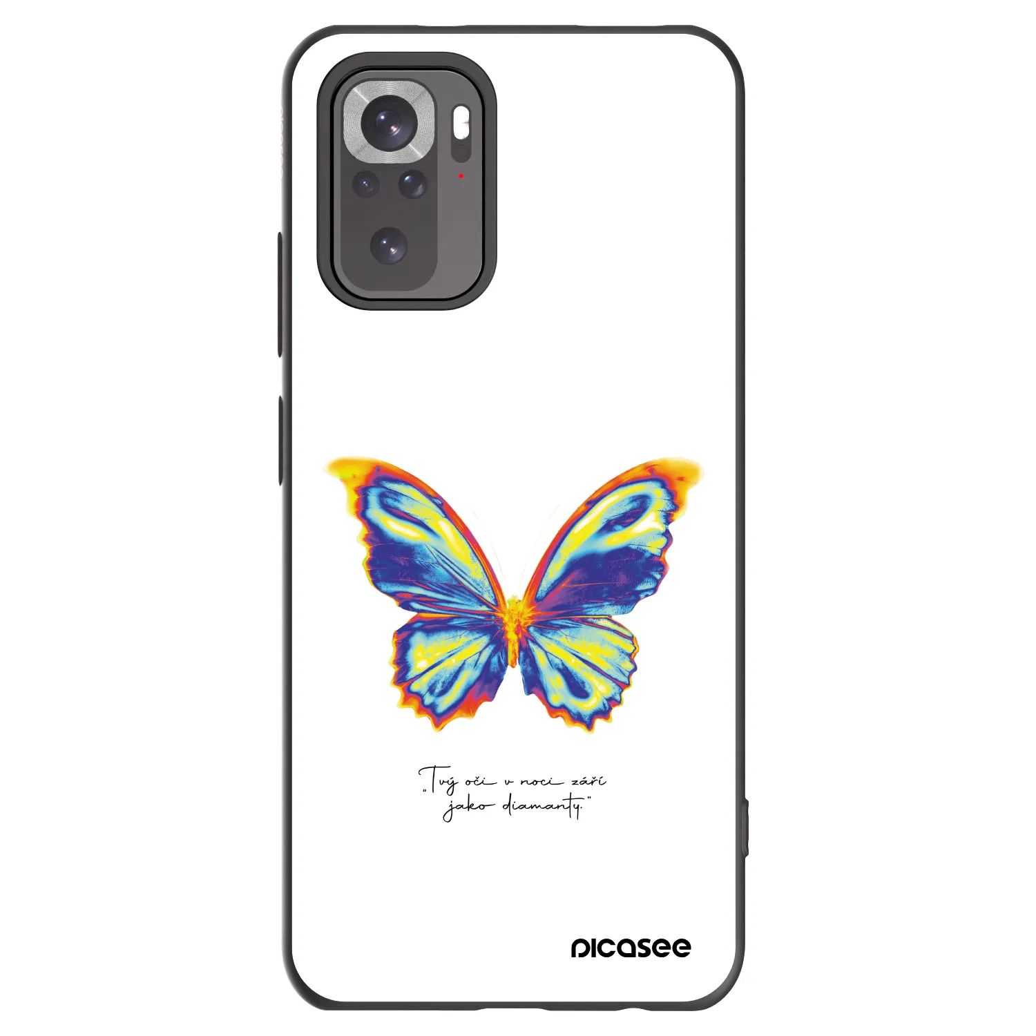 Picasee Xiaomi Redmi Note 11S 4G Hülle - Schwarzes Silikon - Diamanty White
