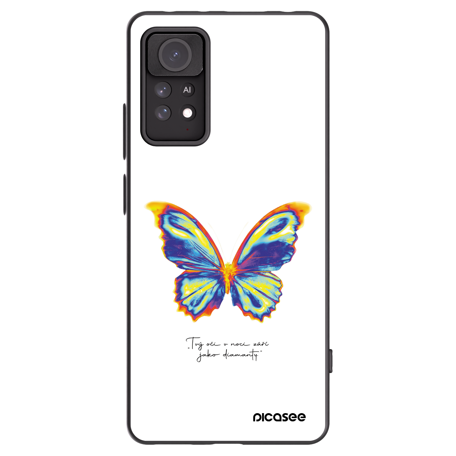 Picasee Xiaomi Redmi Note 11 Pro 5G Hülle - Schwarzes Silikon - Diamanty White