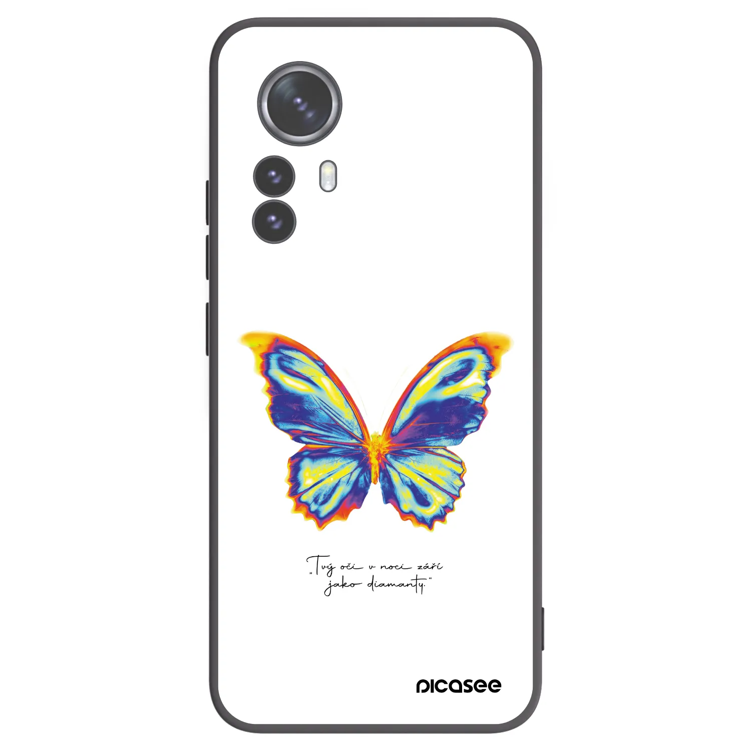 Picasee Xiaomi 12 Pro Hülle - Schwarzes Silikon - Diamanty White