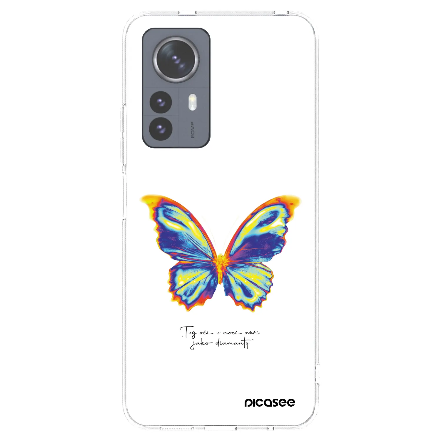Picasee Xiaomi 12 Pro Hülle - Transparentes Silikon - Diamanty White
