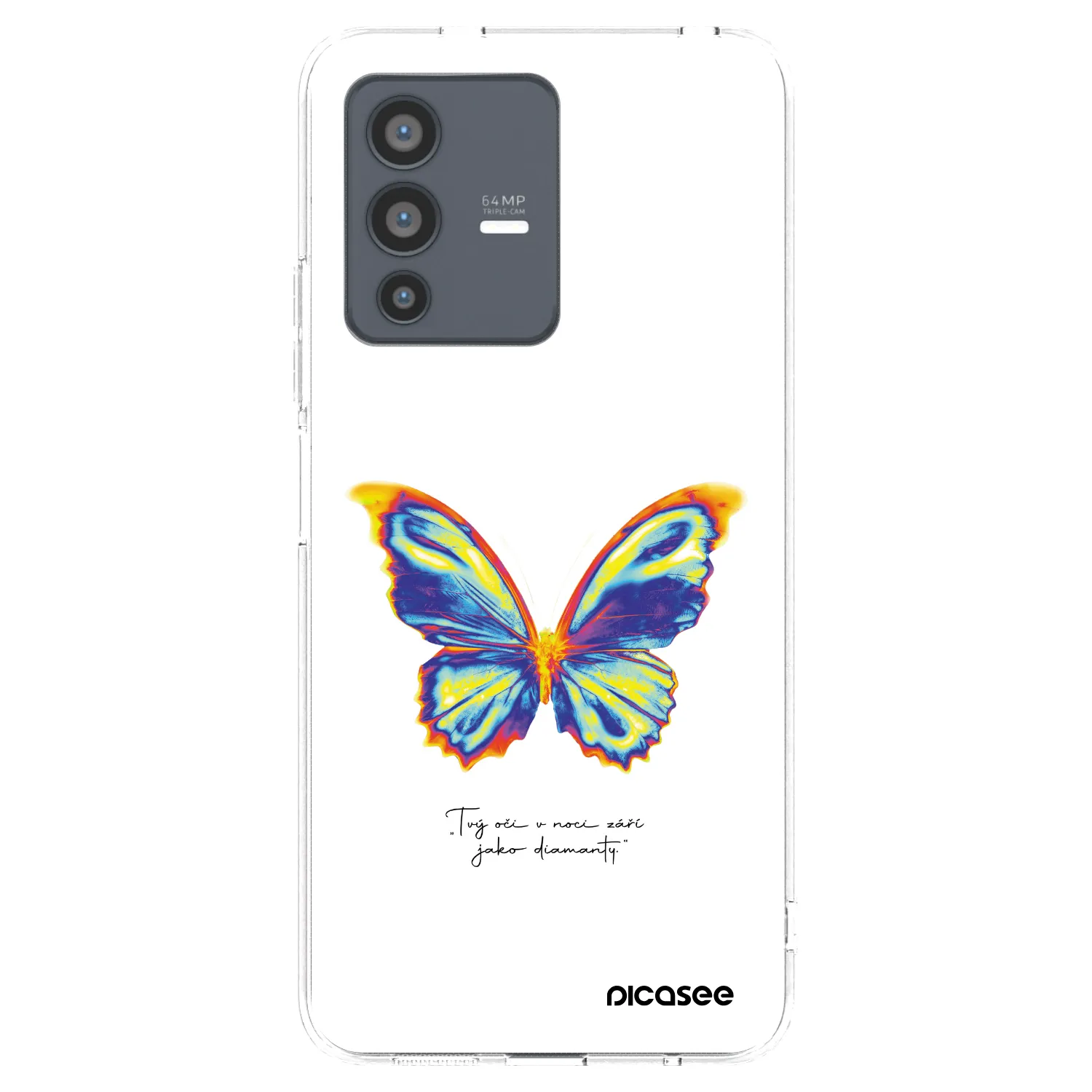 Picasee Vivo V23 5G Hülle - Transparentes Silikon - Diamanty White