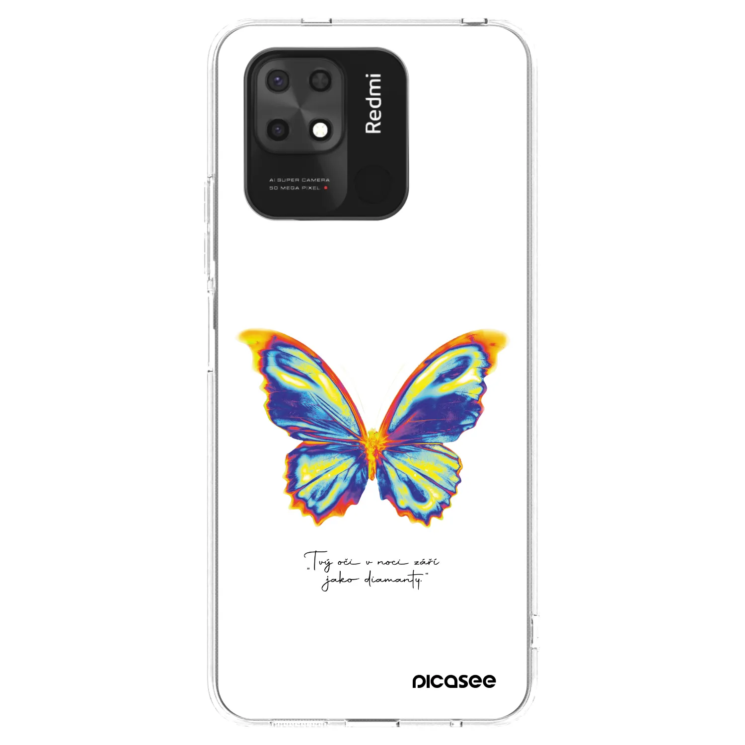 Picasee Xiaomi Redmi 10C Hülle - Transparentes Silikon - Diamanty White