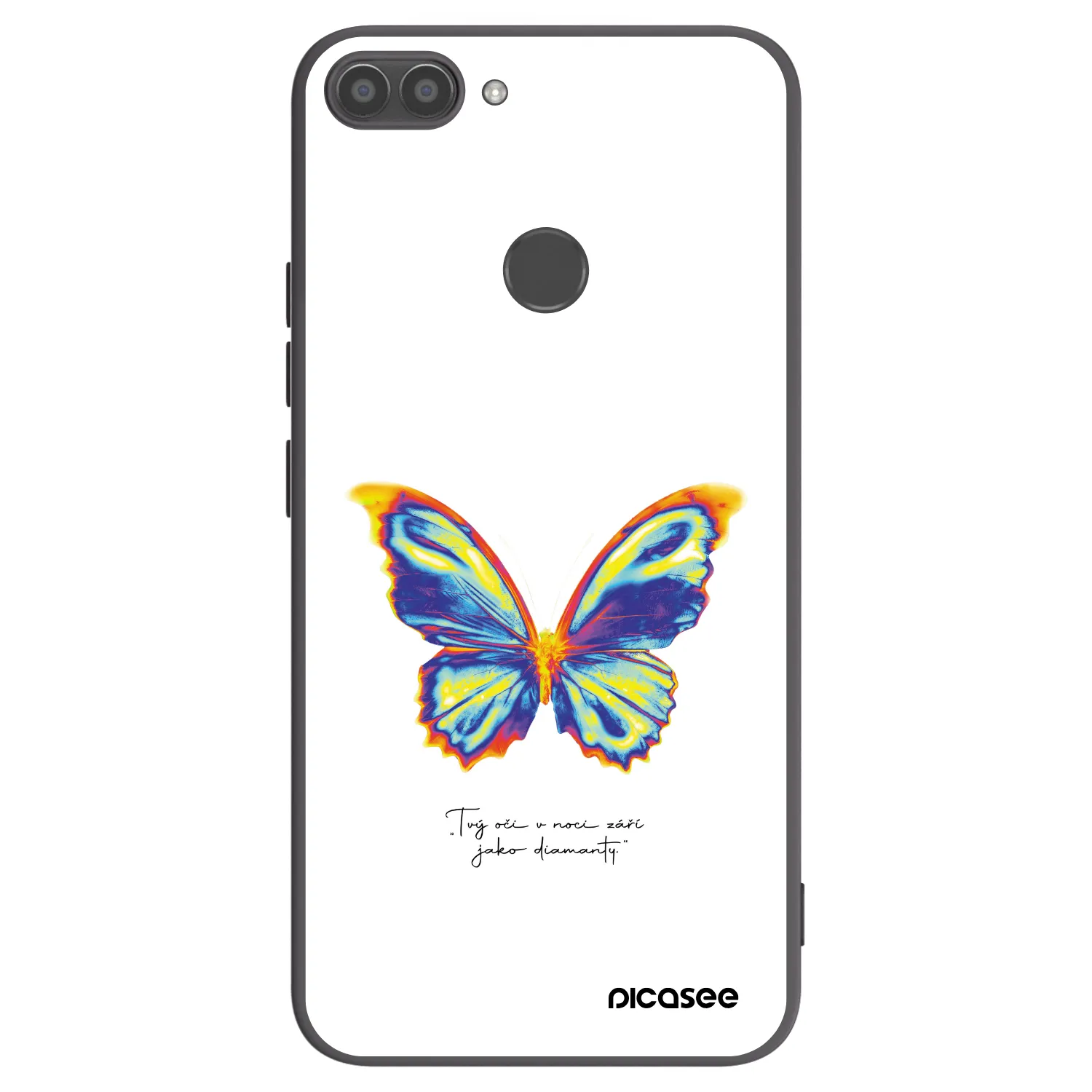 Picasee Huawei P Smart Hülle - Schwarzes Silikon - Diamanty White