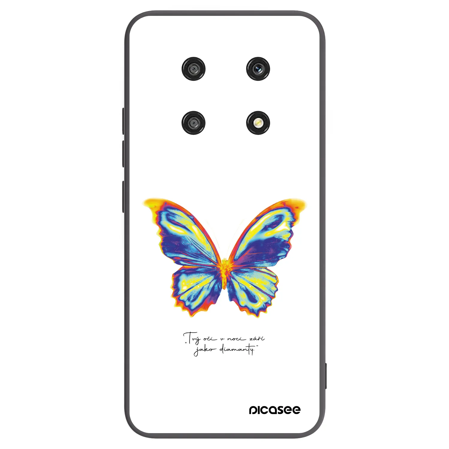 Picasee Honor Magic4 Lite 5G Hülle - Schwarzes Silikon - Diamanty White