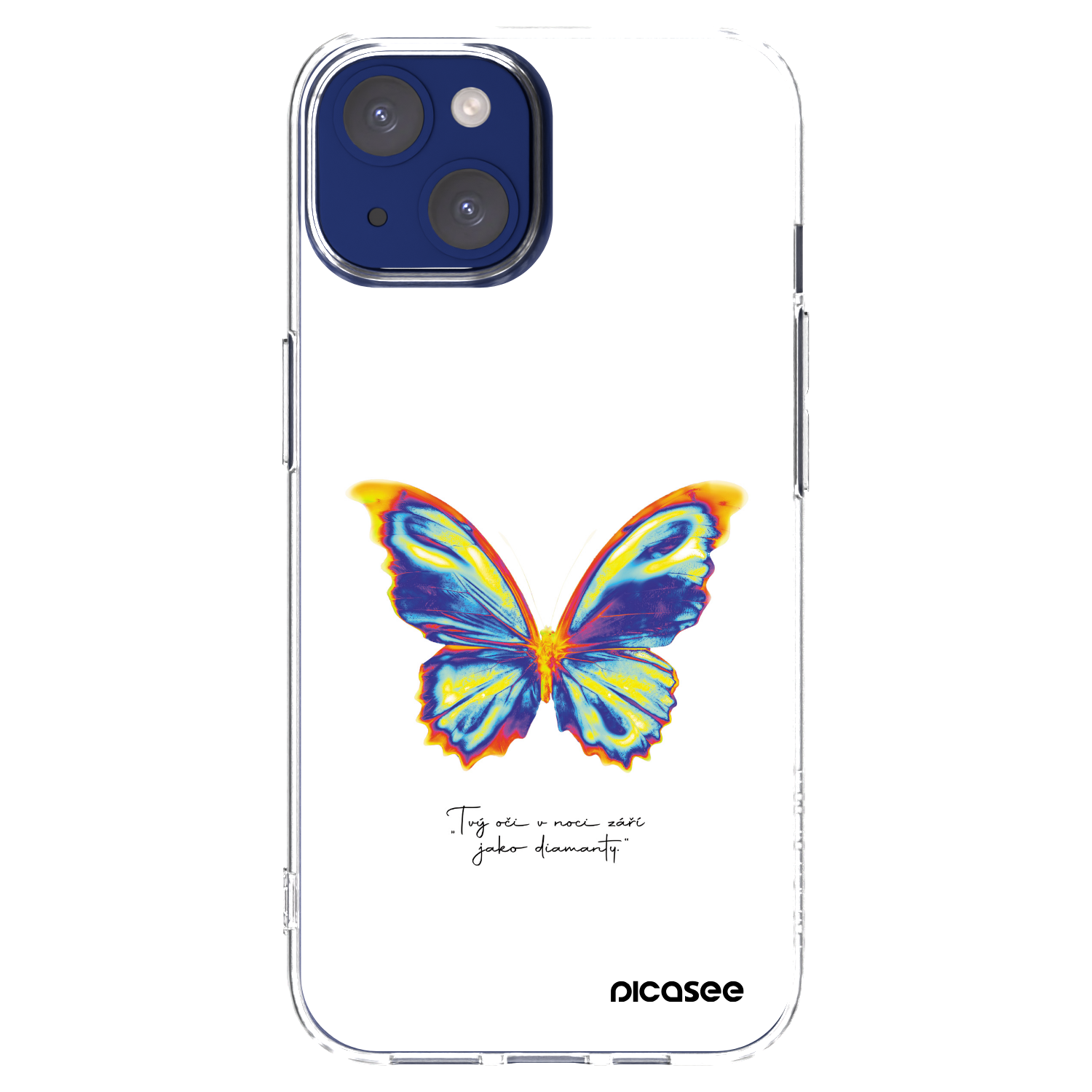 Picasee Apple iPhone 14 Hülle - Transparentes Silikon - Diamanty White
