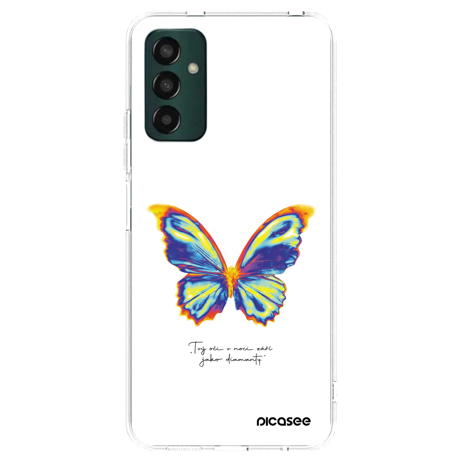 Picasee Samsung Galaxy M13 M135F Hülle - Transparentes Silikon - Diamanty White