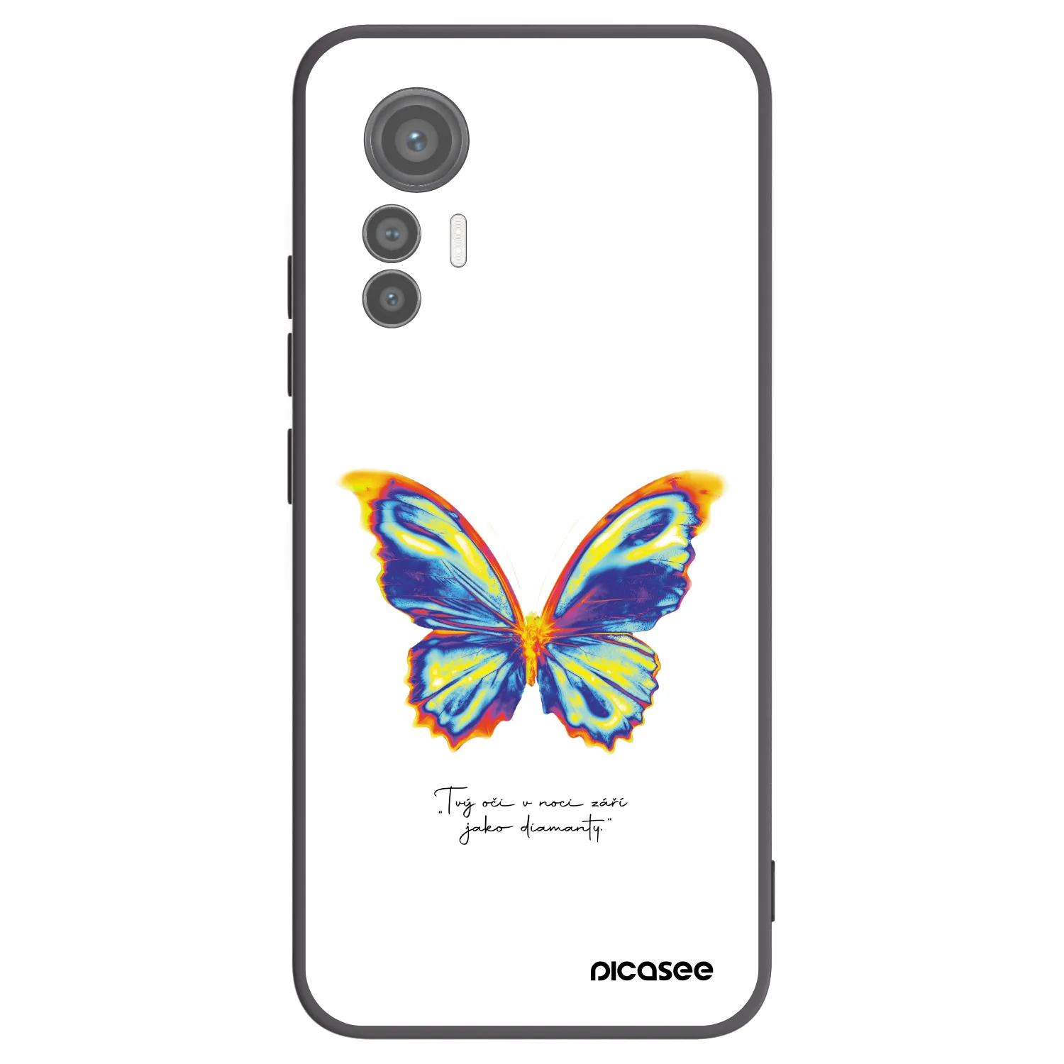 Picasee Xiaomi 12 Lite Hülle - Schwarzes Silikon - Diamanty White