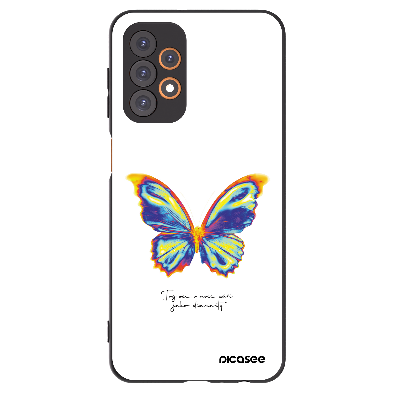 Picasee Samsung Galaxy A23 A236B 5G Hülle - Schwarzes Silikon - Diamanty White