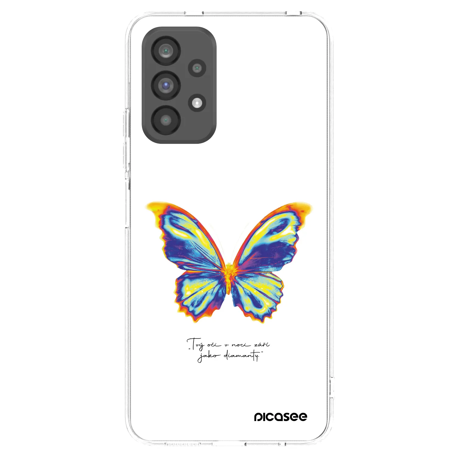 Picasee Samsung Galaxy A73 5G Hülle - Transparentes Silikon - Diamanty White