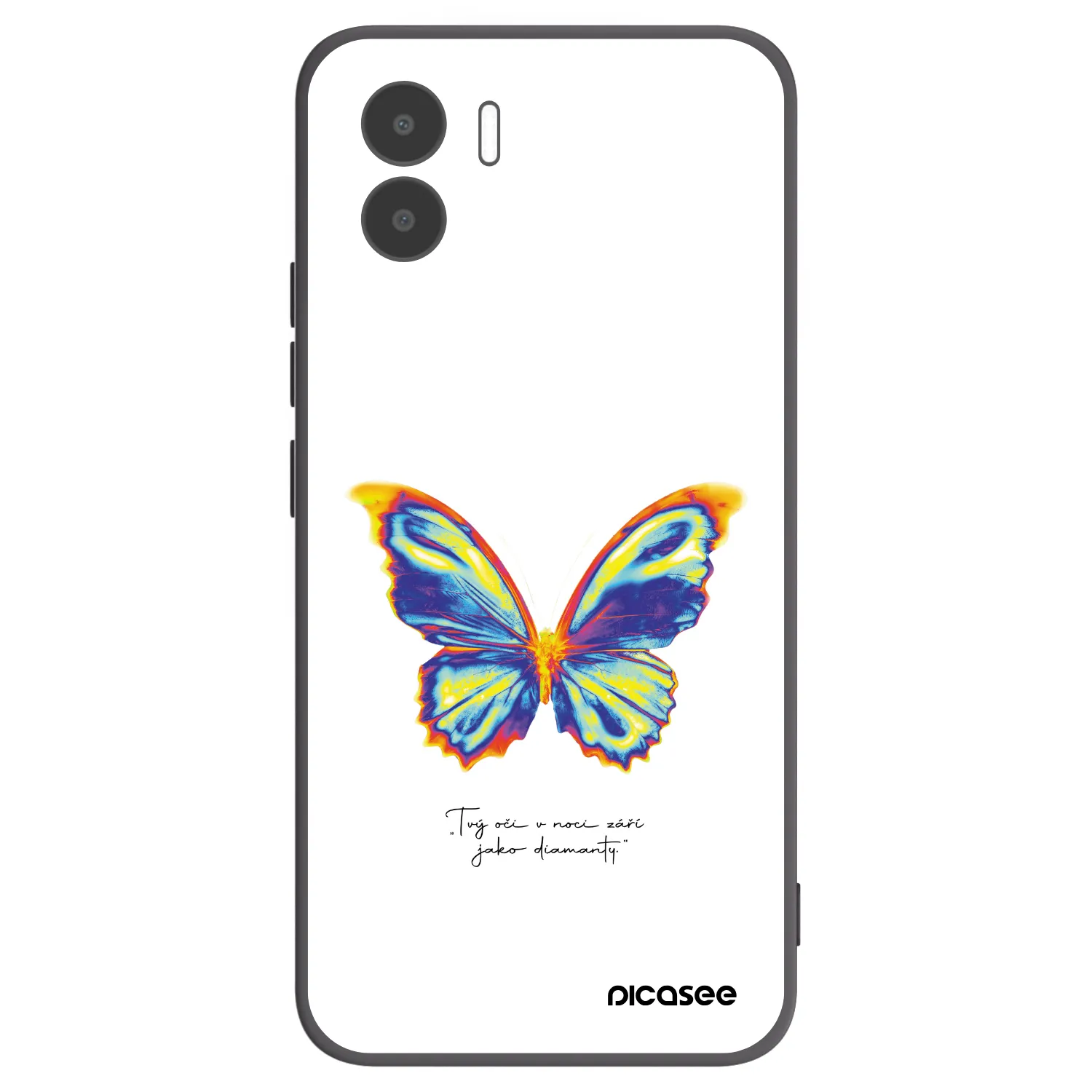 Picasee Xiaomi Redmi A1 Hülle - Schwarzes Silikon - Diamanty White