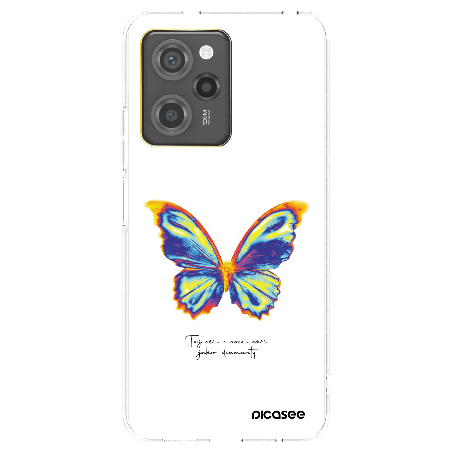 Picasee Xiaomi Poco X5 Pro Hülle - Schwarzes Silikon - Diamanty White