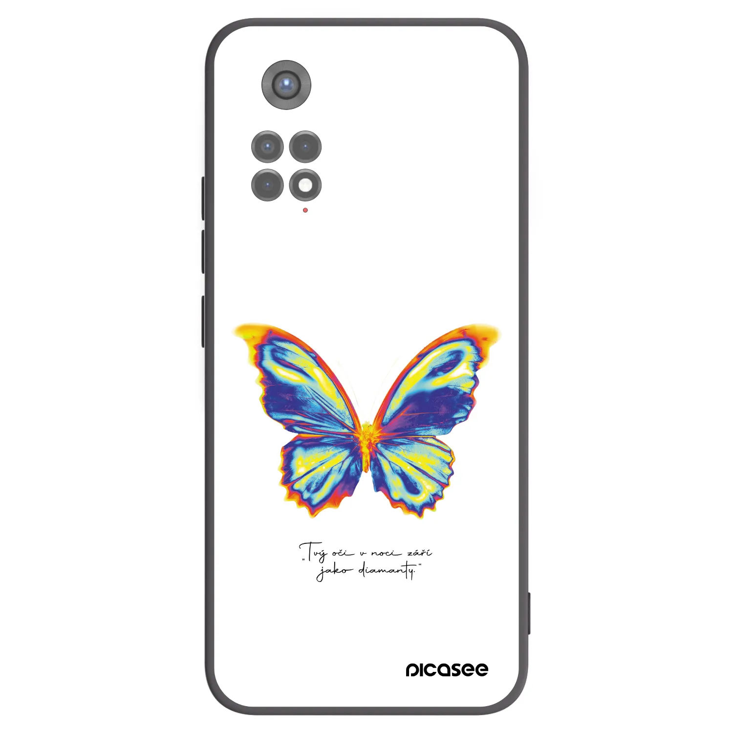 Picasee Xiaomi Redmi Note 11S 5G Hülle - Schwarzes Silikon - Diamanty White