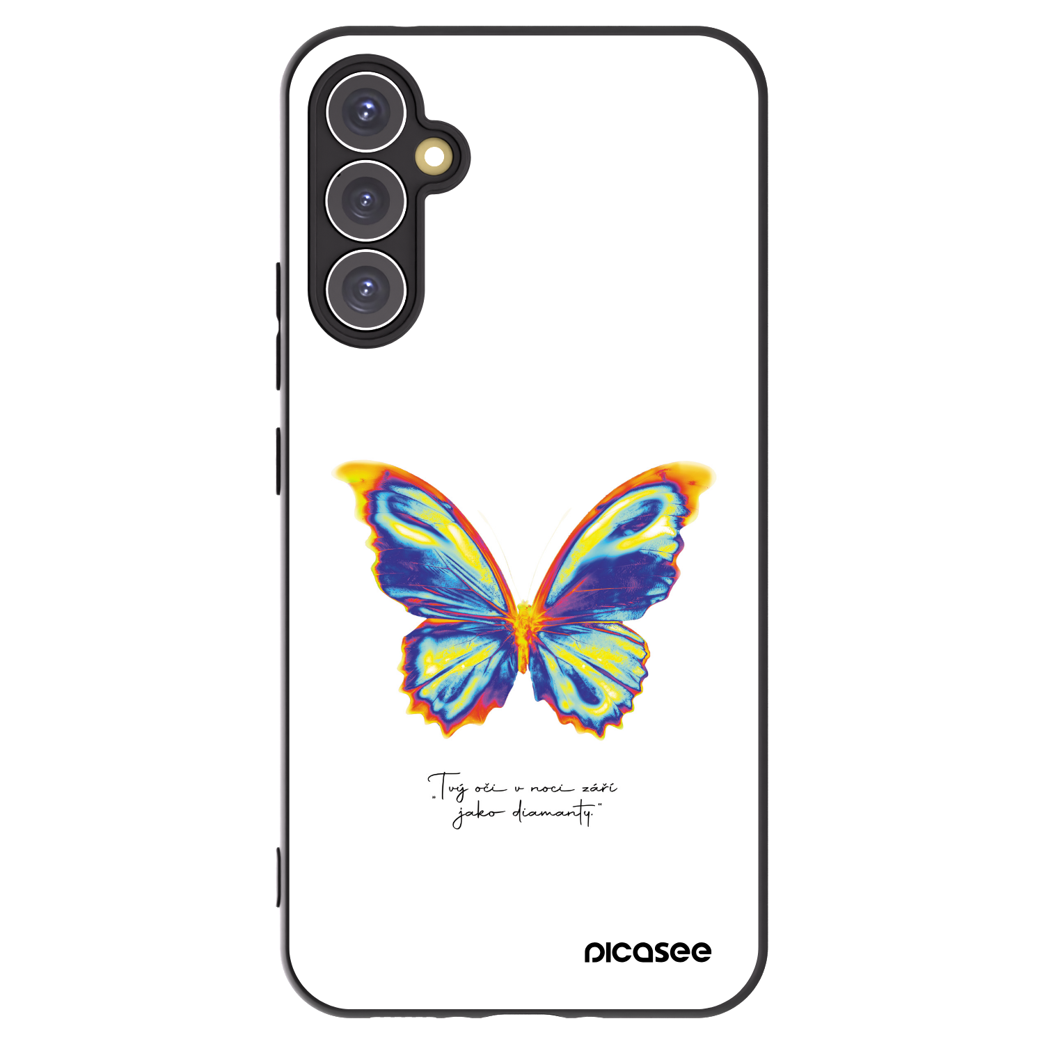Picasee Samsung Galaxy A34 5G A346B Hülle - Schwarzes Silikon - Diamanty White