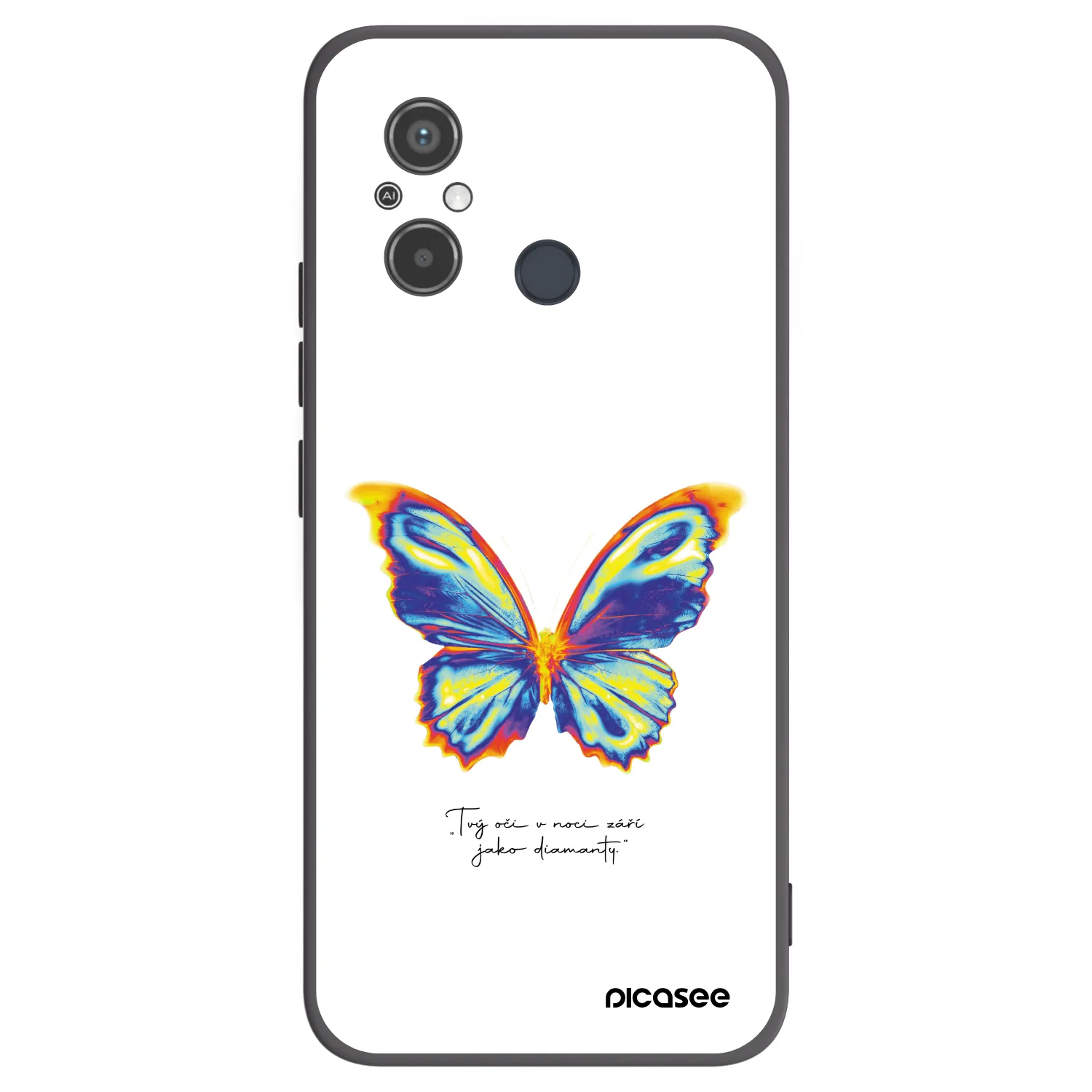 Picasee Xiaomi Redmi 12C Hülle - Schwarzes Silikon - Diamanty White