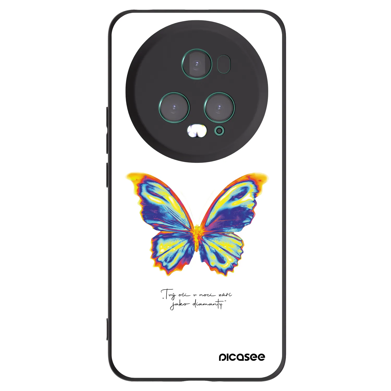 Picasee Honor Magic5 Pro Hülle - Schwarzes Silikon - Diamanty White