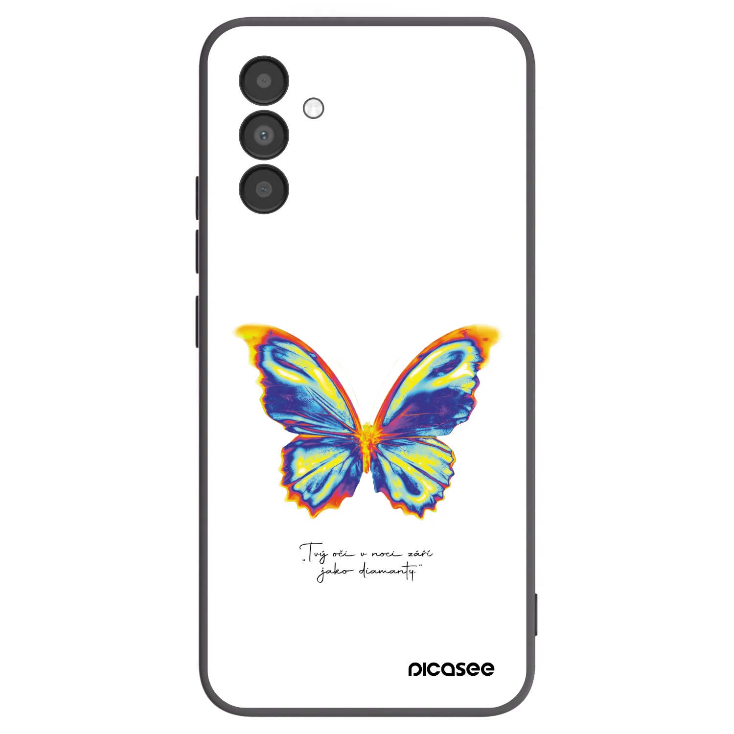 Picasee Samsung Galaxy A04s A047F Hülle - Schwarzes Silikon - Diamanty White