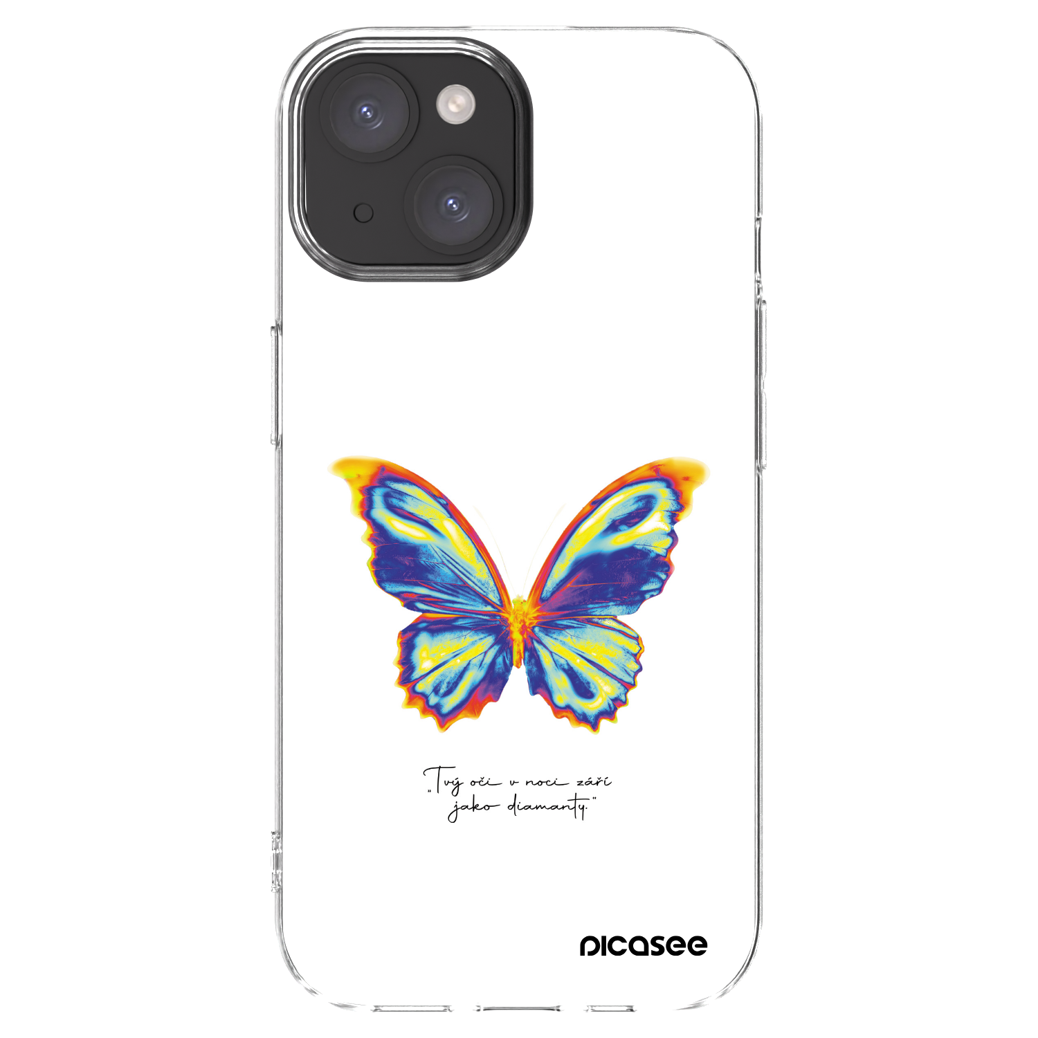 Picasee Apple iPhone 15 Hülle - Transparentes Silikon - Diamanty White