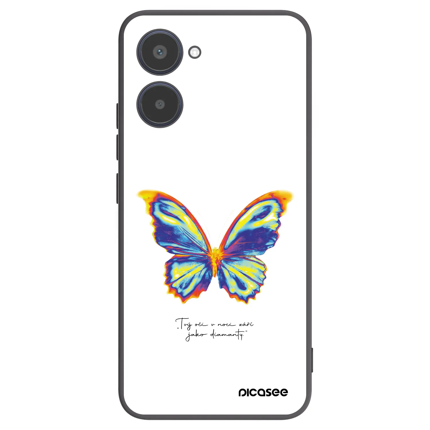 Picasee Realme 10 4G Hülle - Schwarzes Silikon - Diamanty White