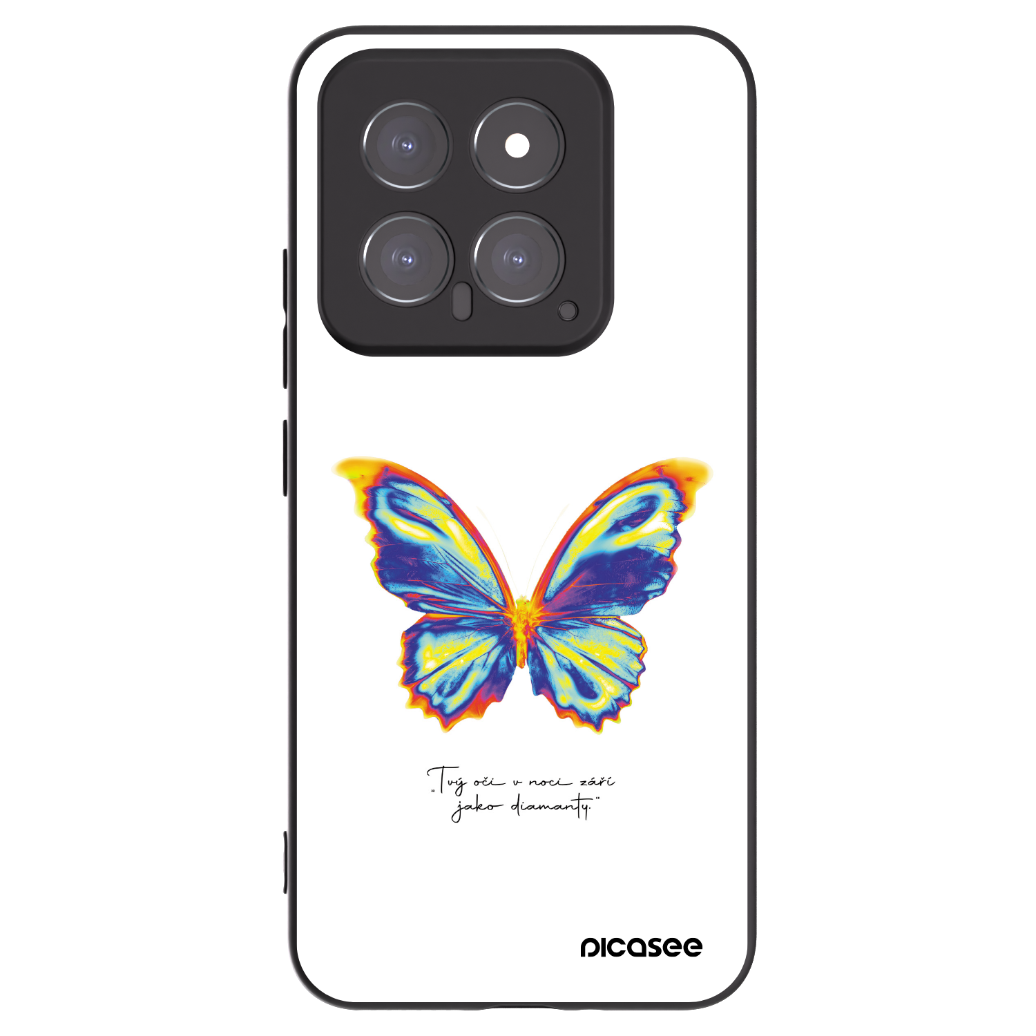 Picasee Xiaomi 14 Hülle - Schwarzes Silikon - Diamanty White